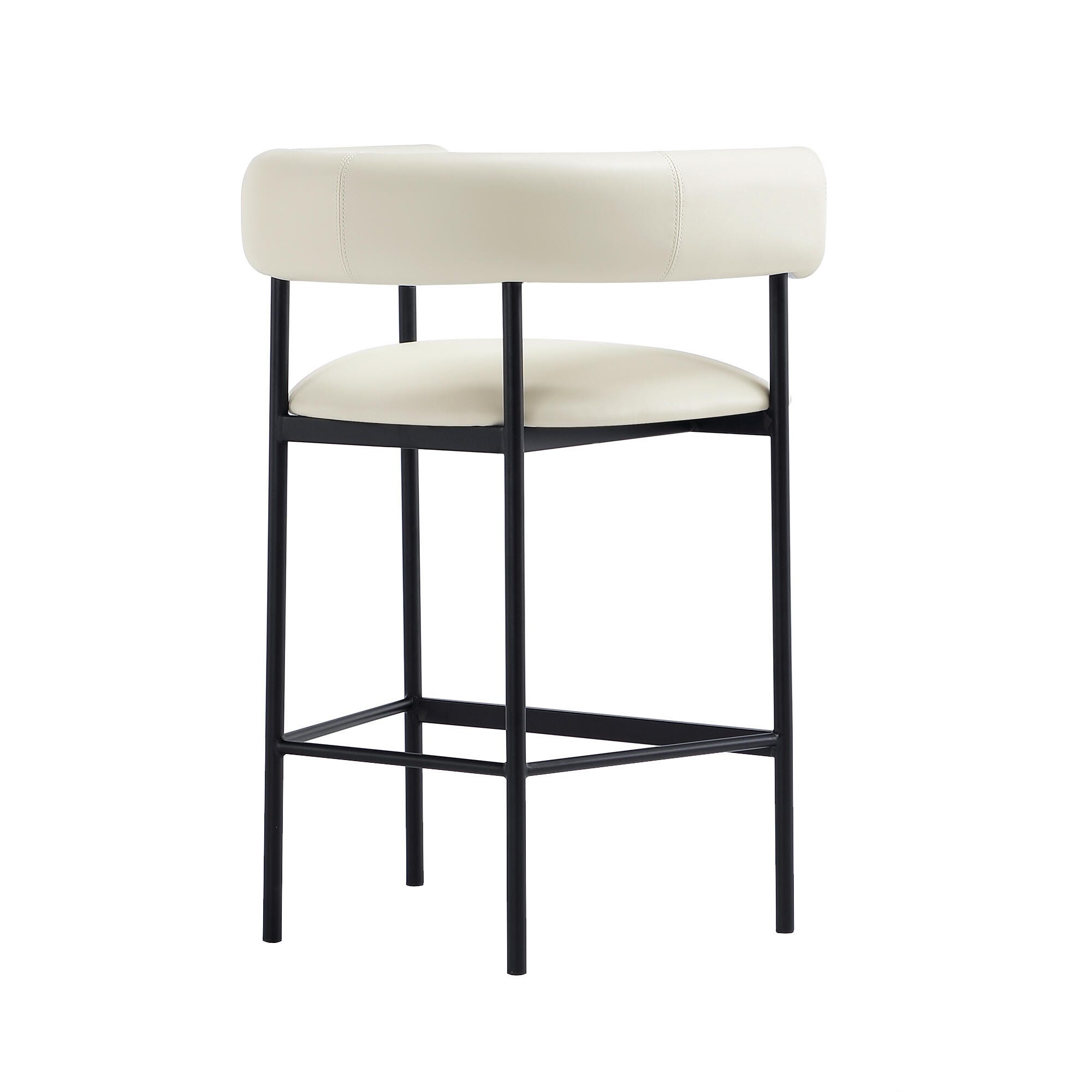 Manhattan Comfort Onda Counter Height Bar Stool, Ivory, large