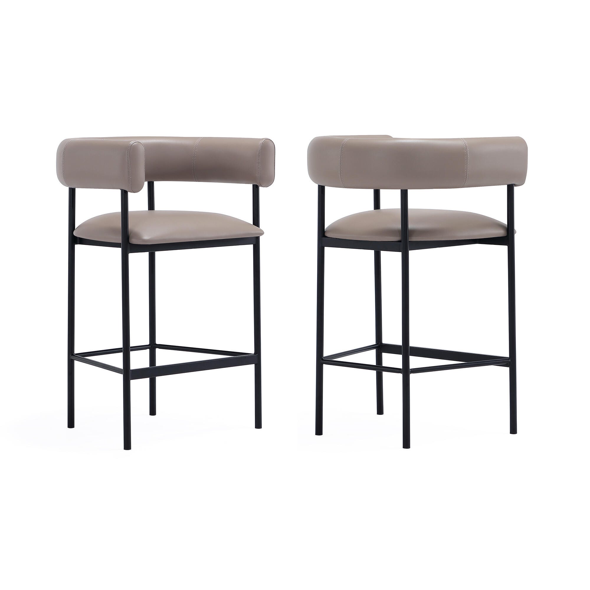 Manhattan Comfort Onda Counter Height Bar Stool, Taupe, large