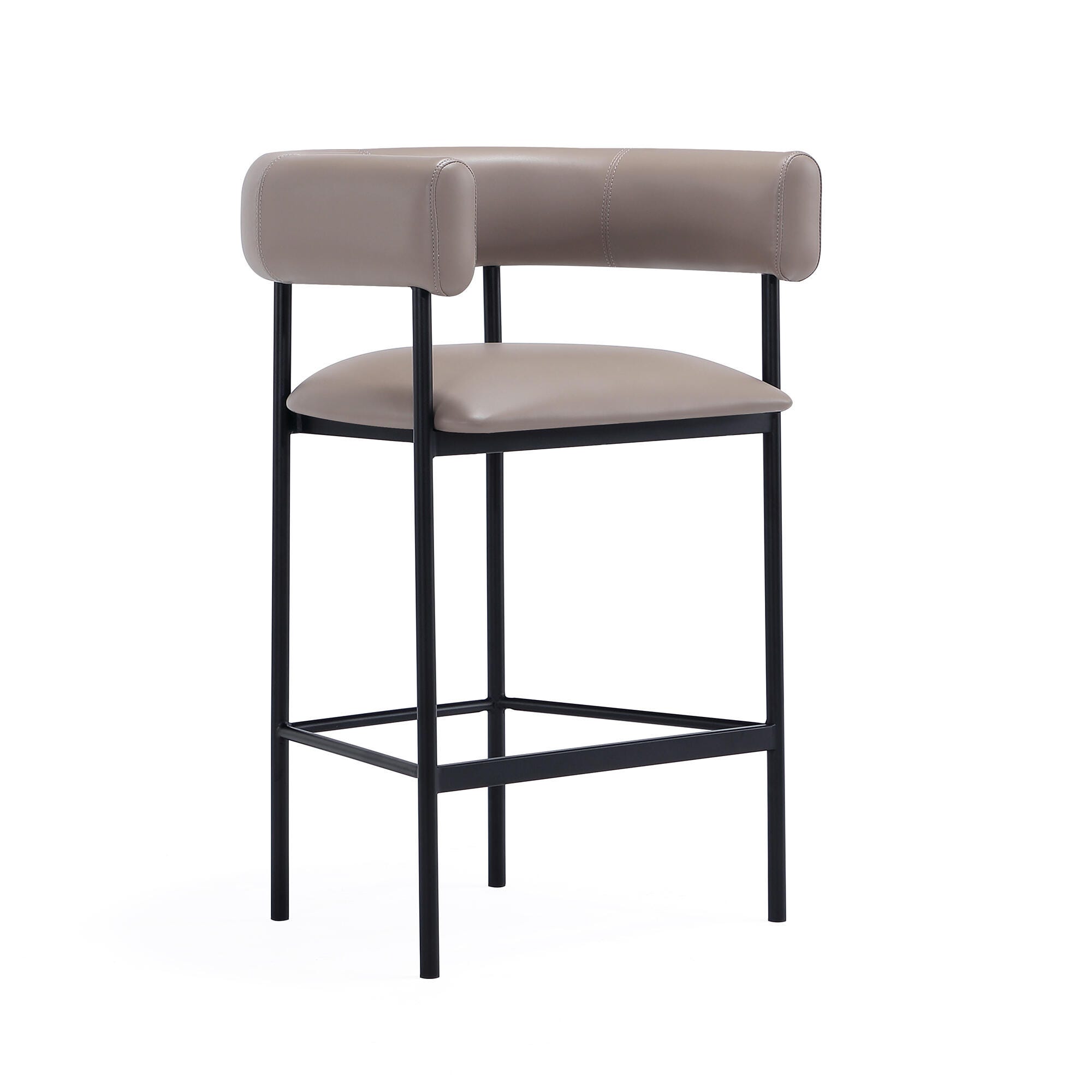 Manhattan Comfort Onda Counter Height Bar Stool, Taupe, large