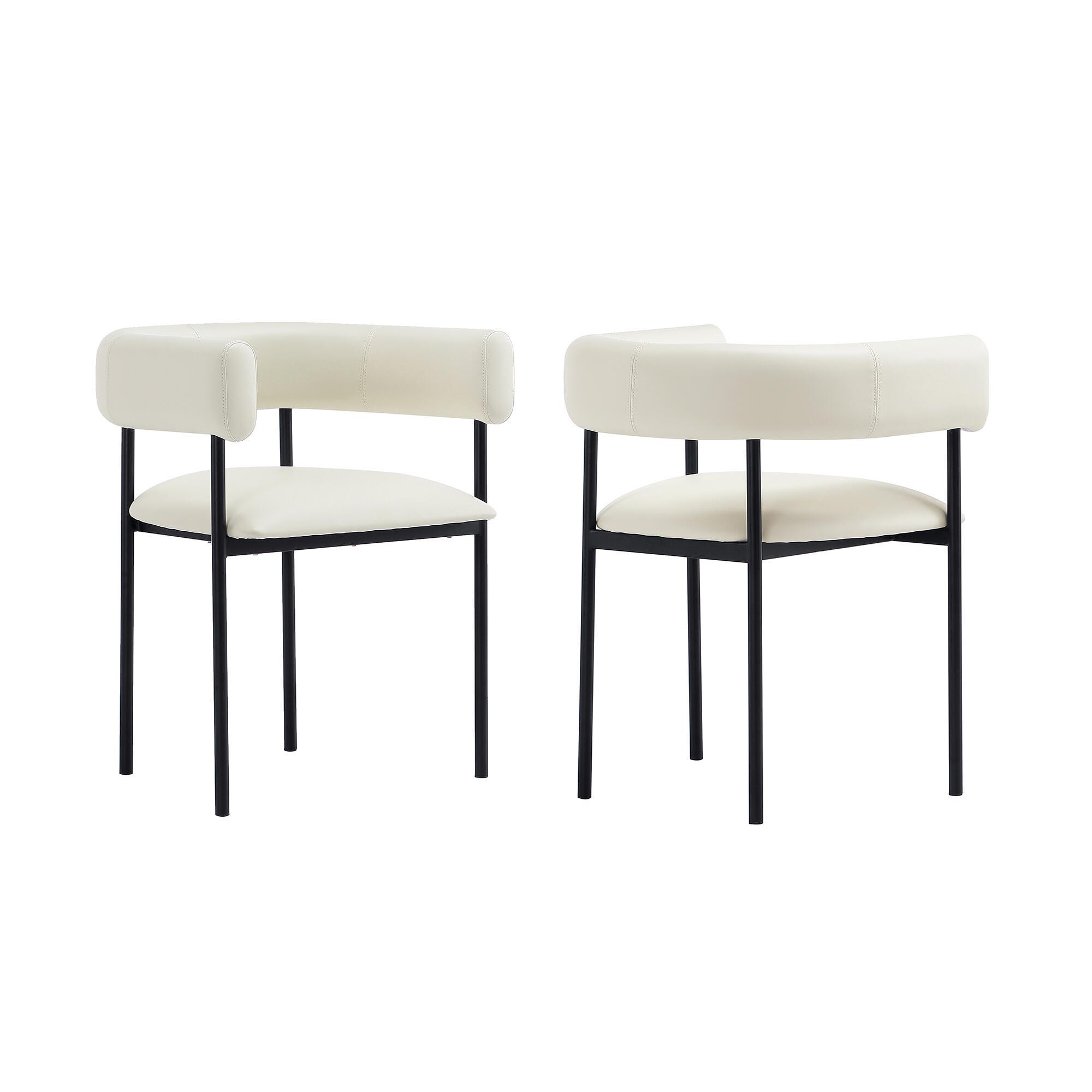 Manhattan Comfort Onda Dining Chair, Ivory, large