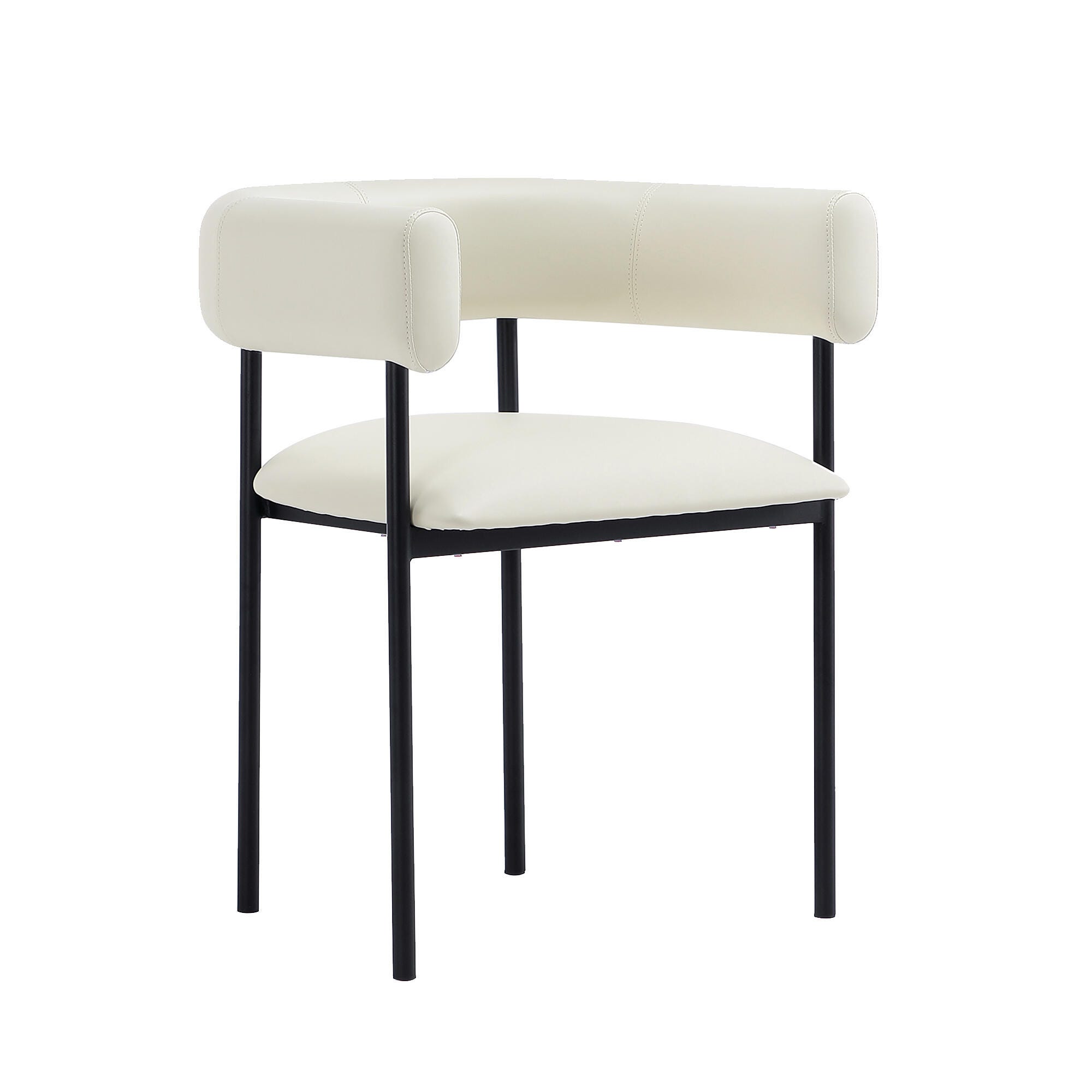 Manhattan Comfort Onda Dining Chair, Ivory, large