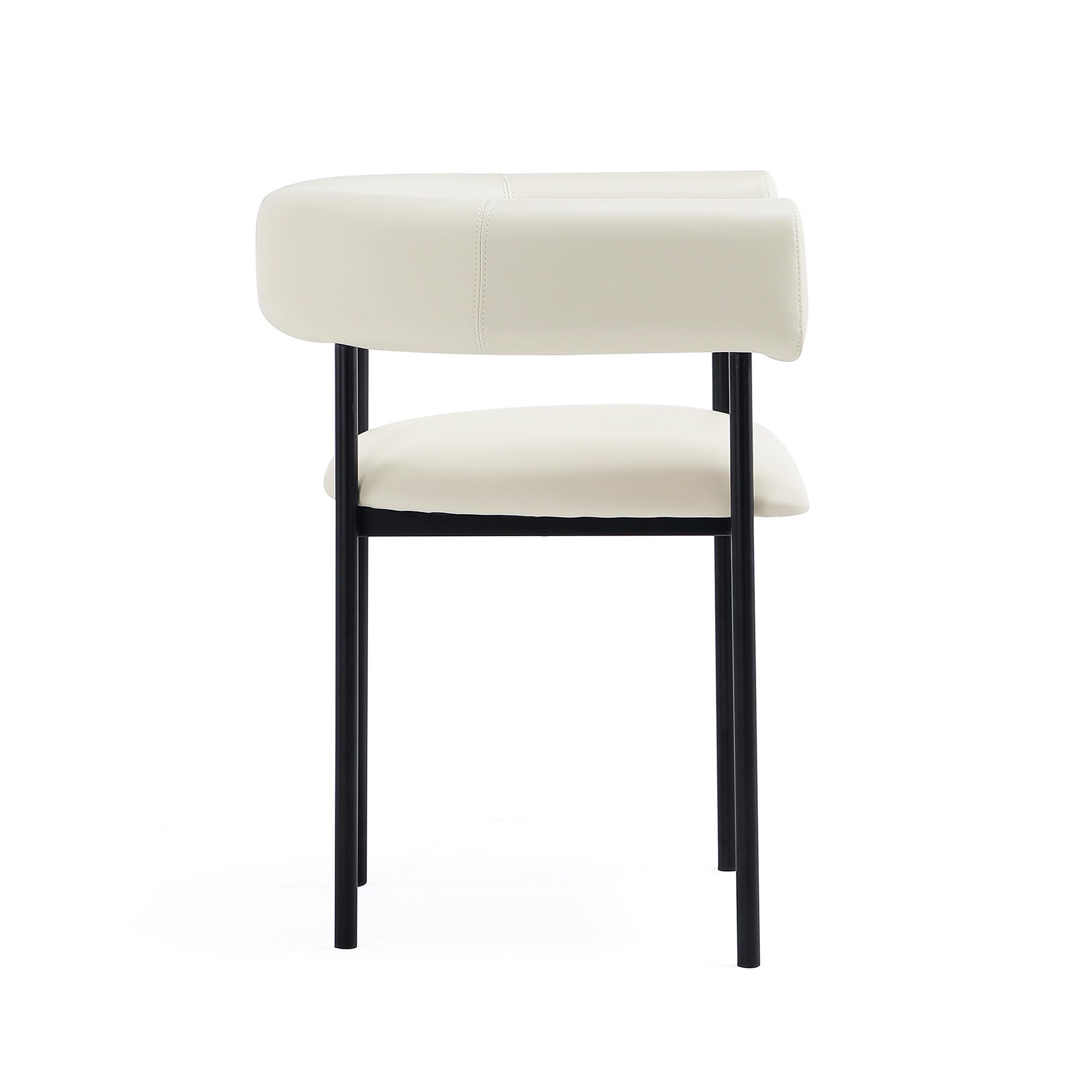 Manhattan Comfort Onda Dining Chair, Ivory, large