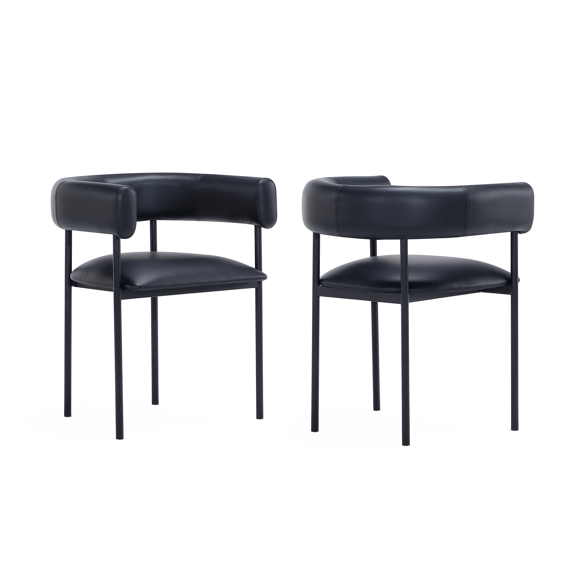 Manhattan Comfort Onda Dining Chair, Black, large