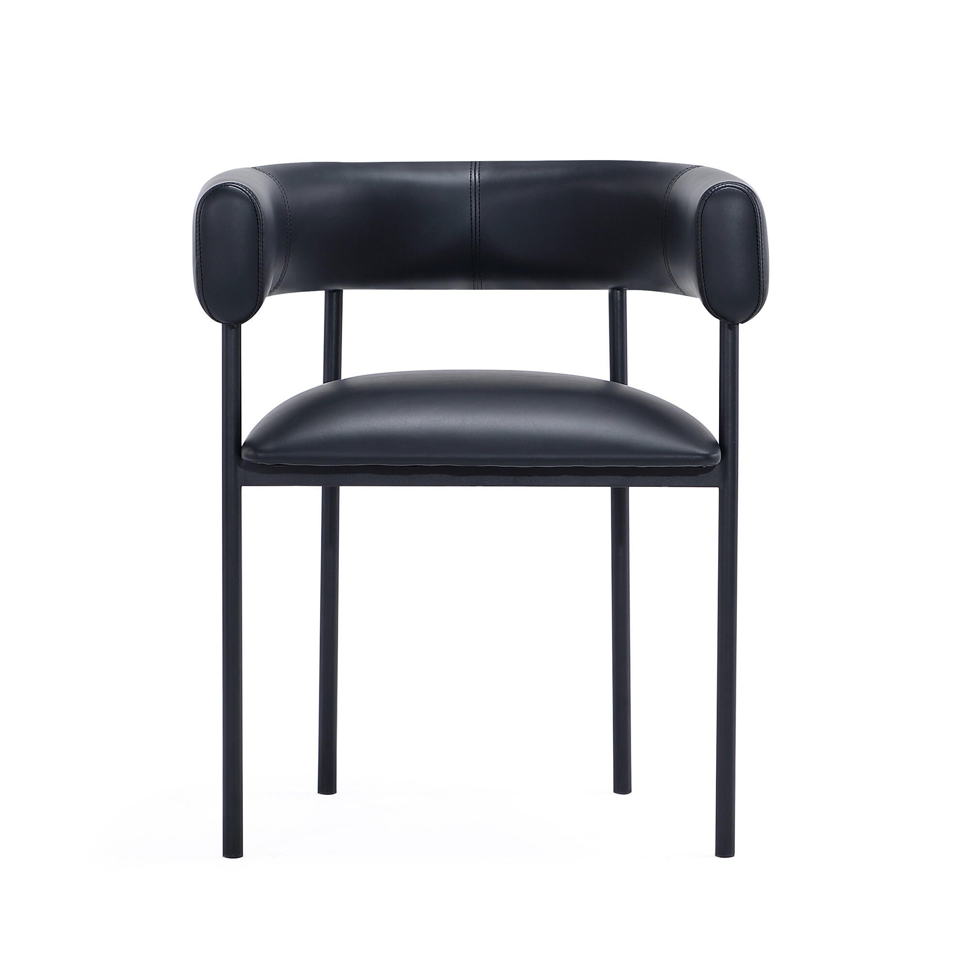 Manhattan Comfort Onda Dining Chair, Black, large