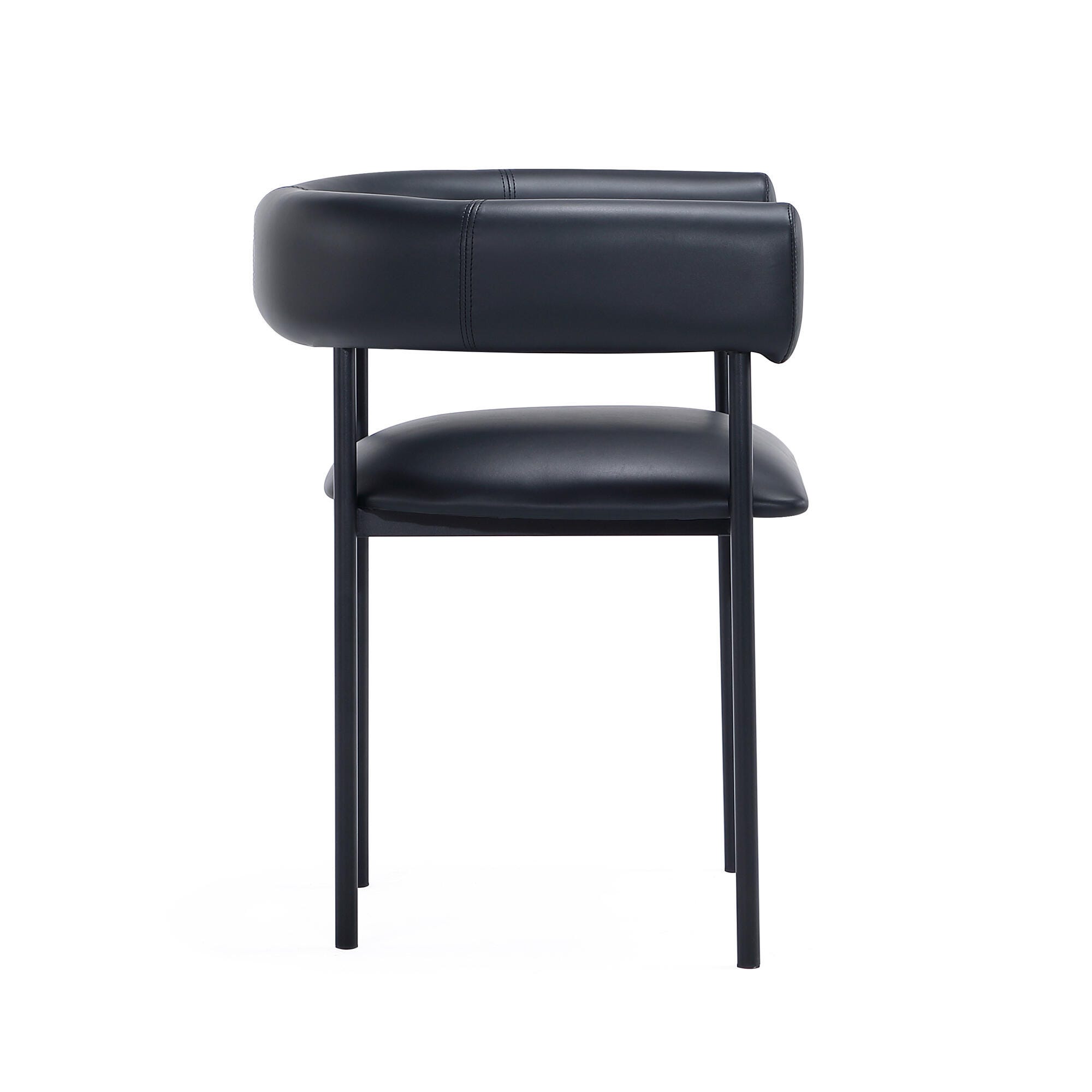 Manhattan Comfort Onda Dining Chair, Black, large