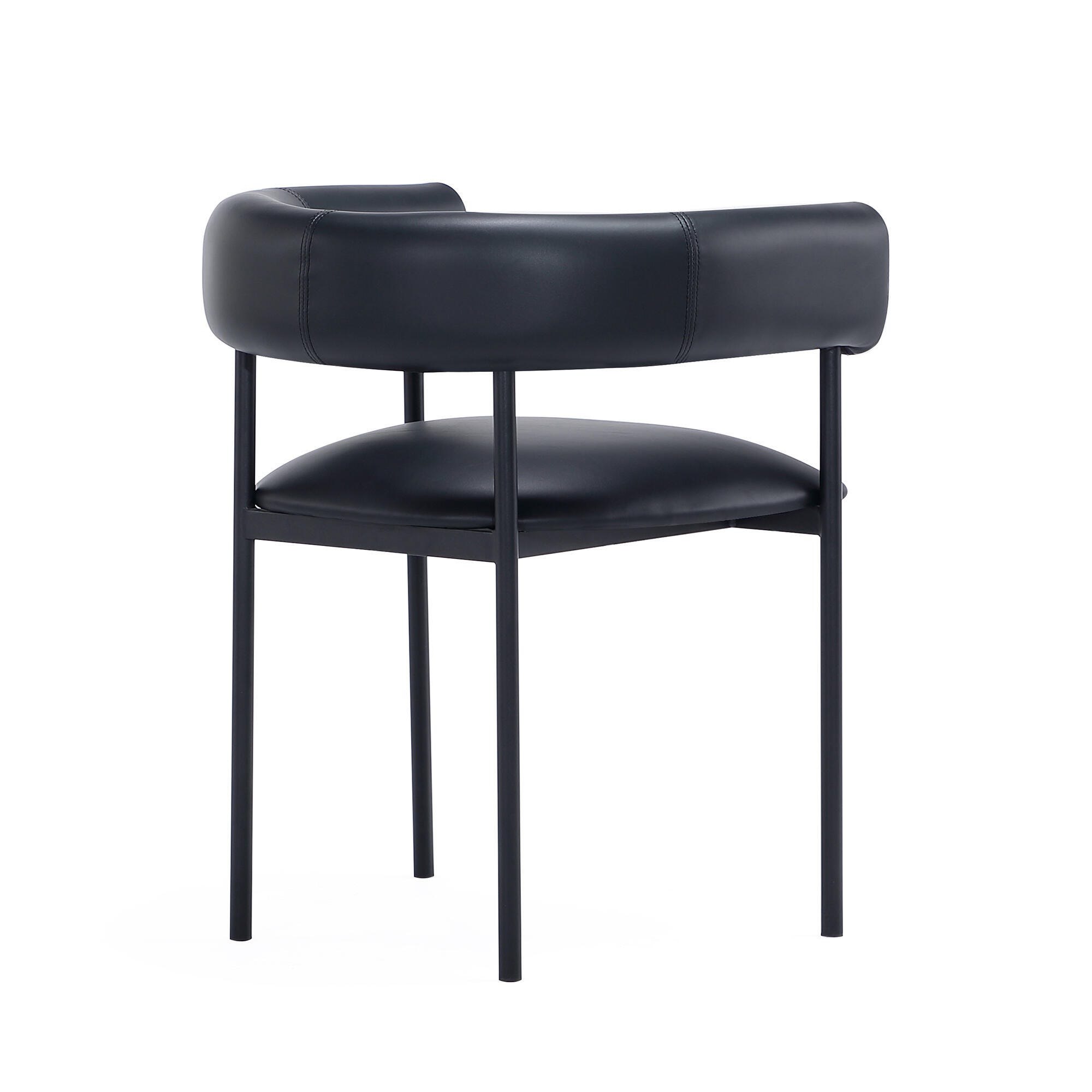 Manhattan Comfort Onda Dining Chair, Black, large