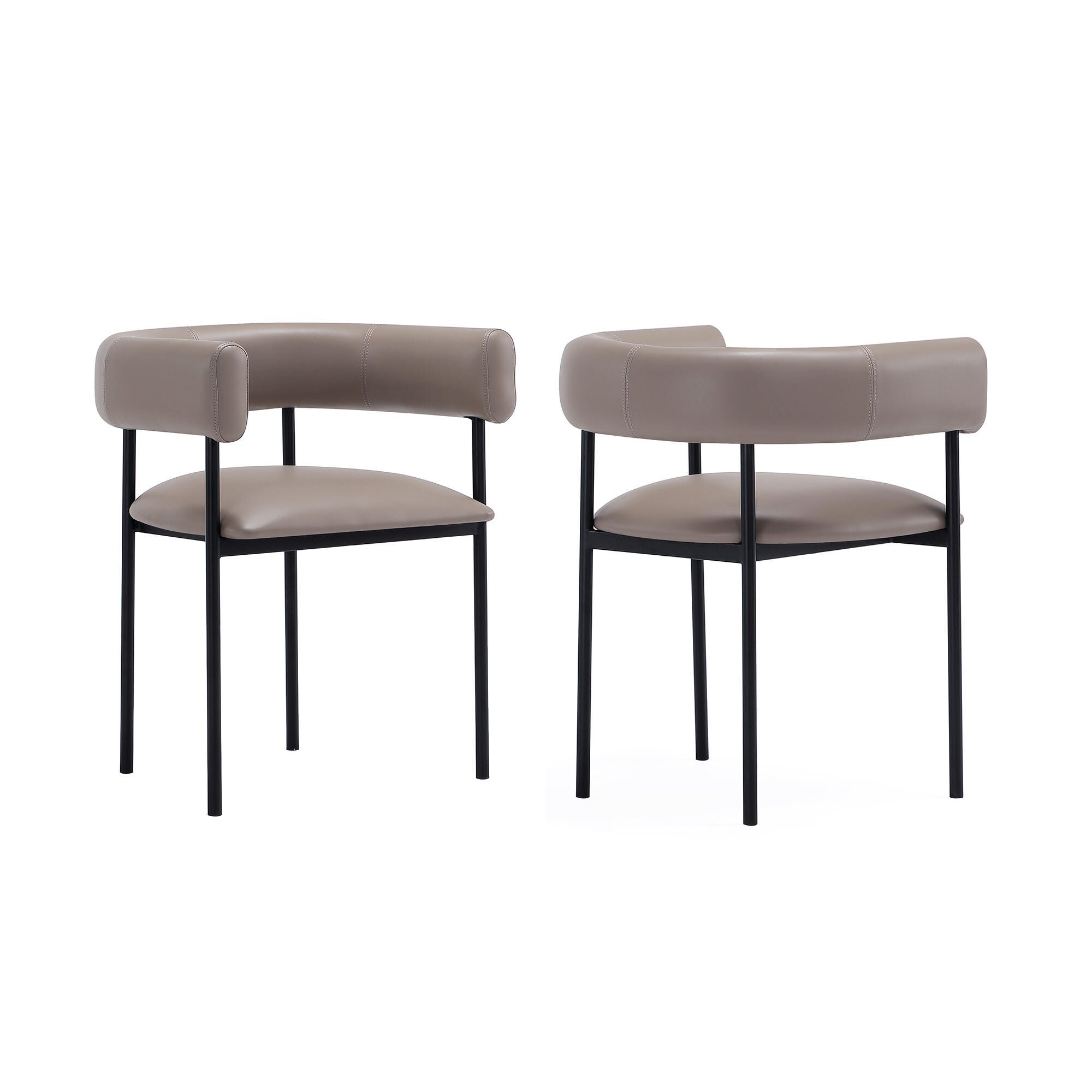 Manhattan Comfort Onda Dining Chair, Taupe, large