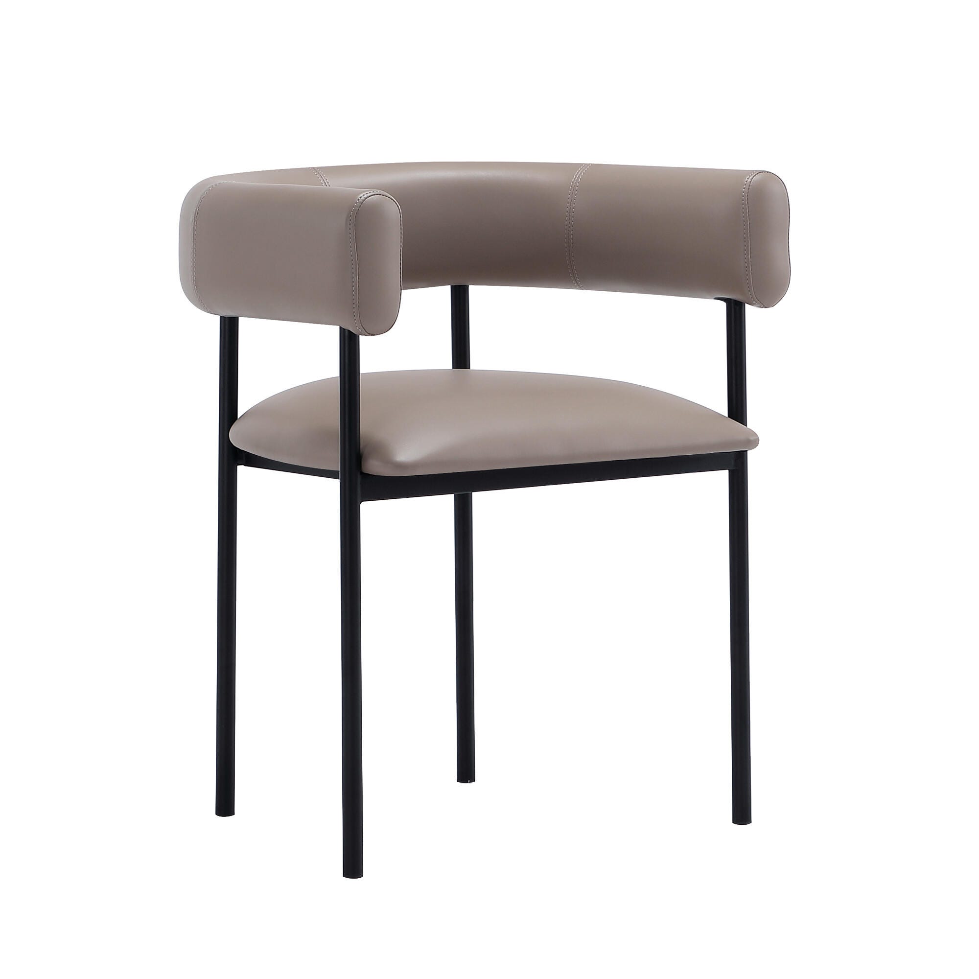 Manhattan Comfort Onda Dining Chair, Taupe, large