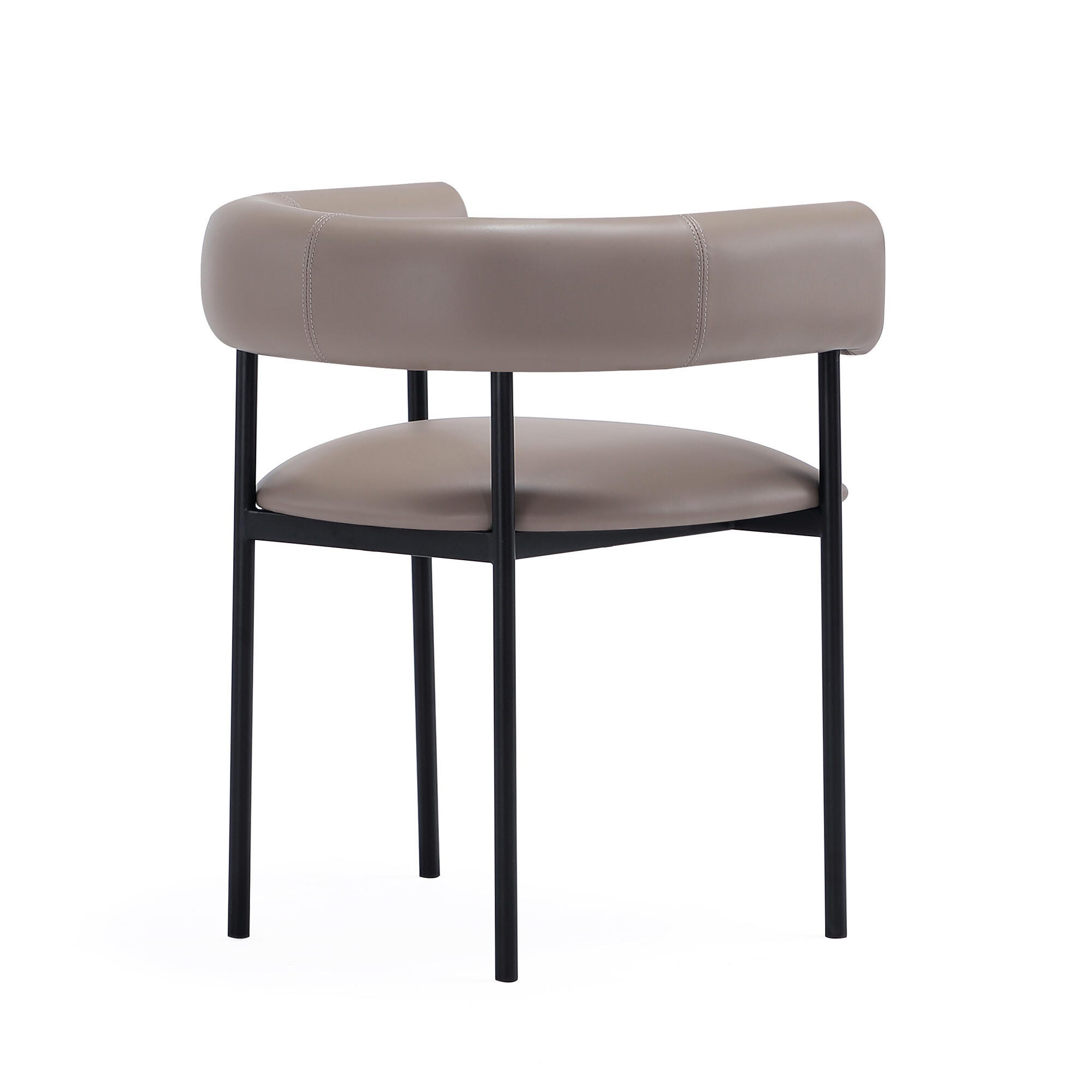 Manhattan Comfort Onda Dining Chair, Taupe, large