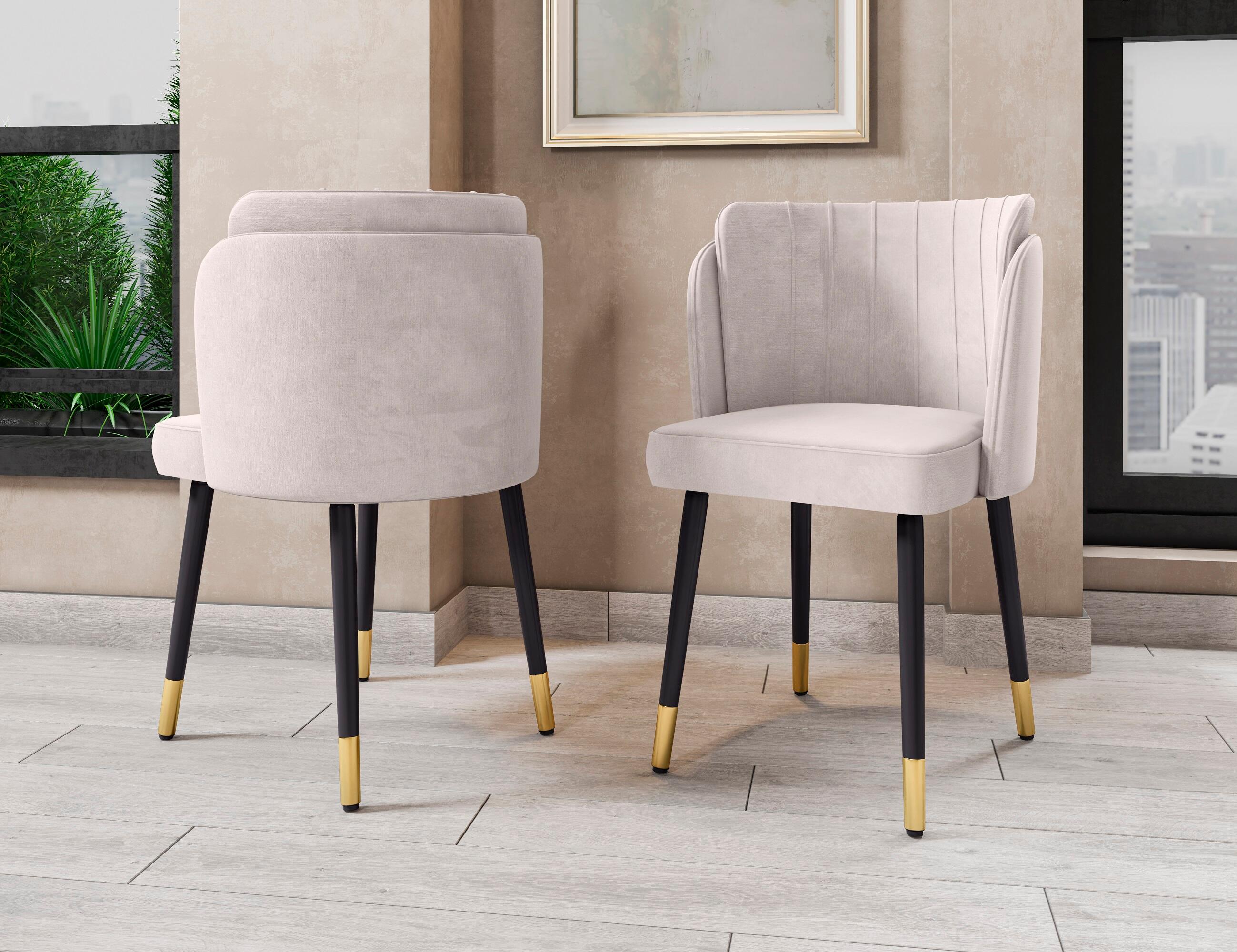 Manhattan Comfort Zephyr Dining Chair, Cream, rollover