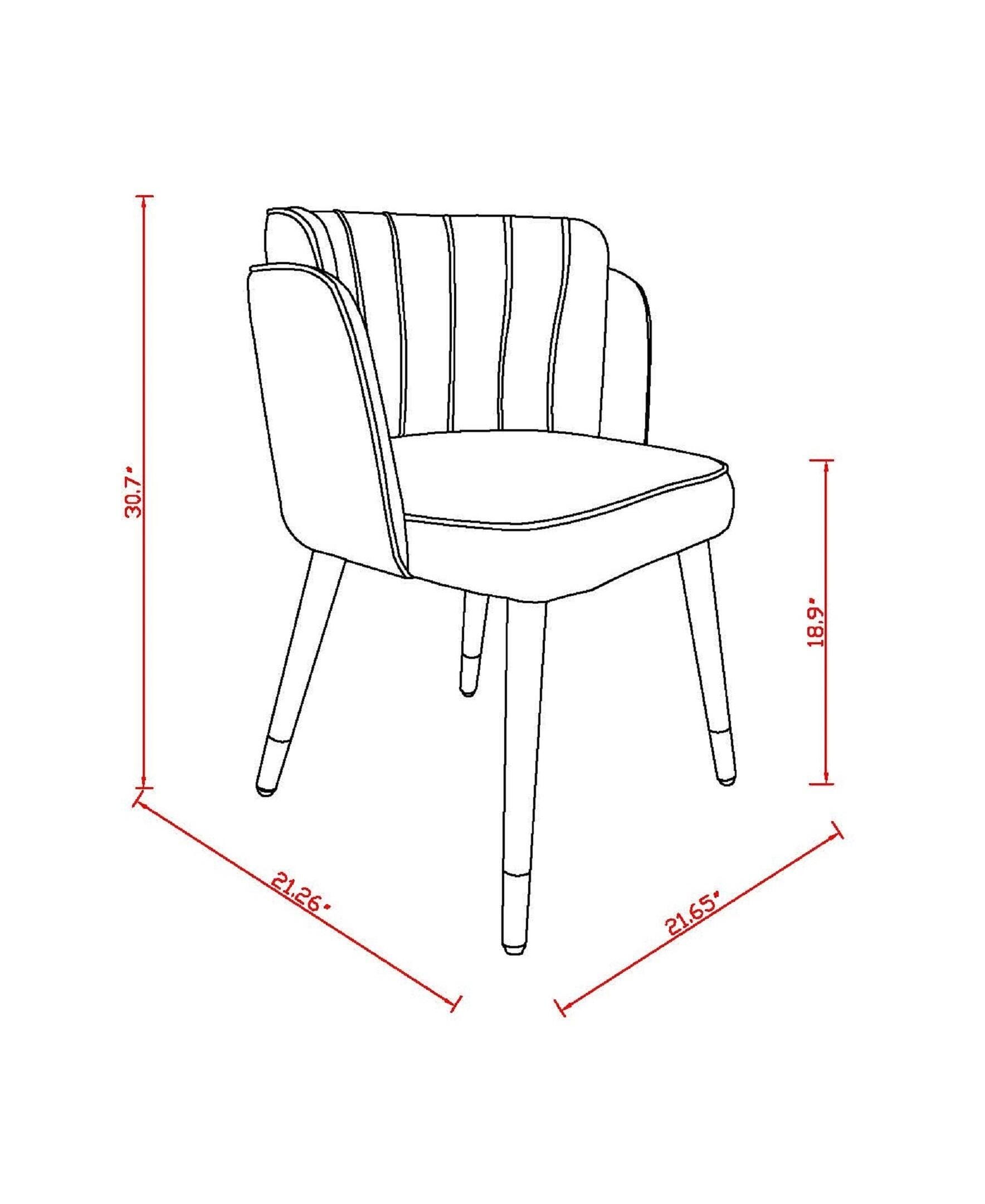 Manhattan Comfort Zephyr Dining Chair, Cream, large