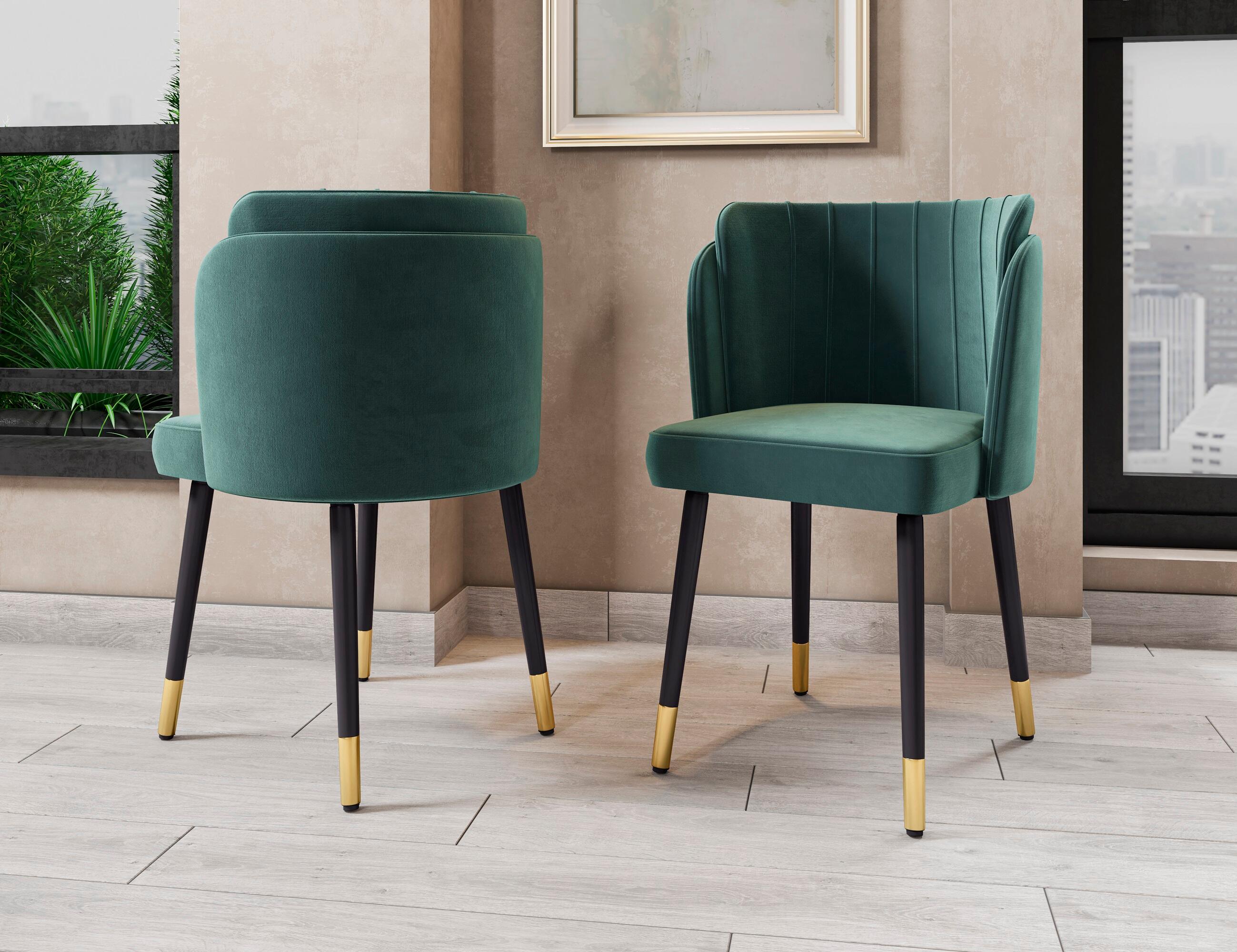 Manhattan Comfort Zephyr Dining Chair, Green, rollover