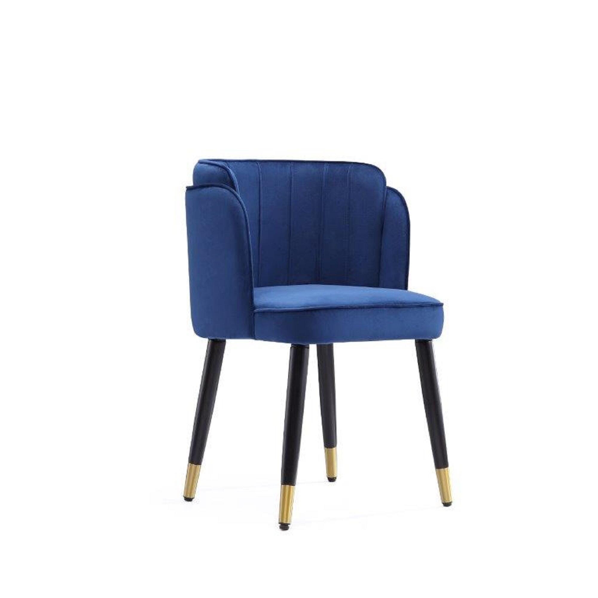 Manhattan Comfort Zephyr Dining Chair, Blue, large