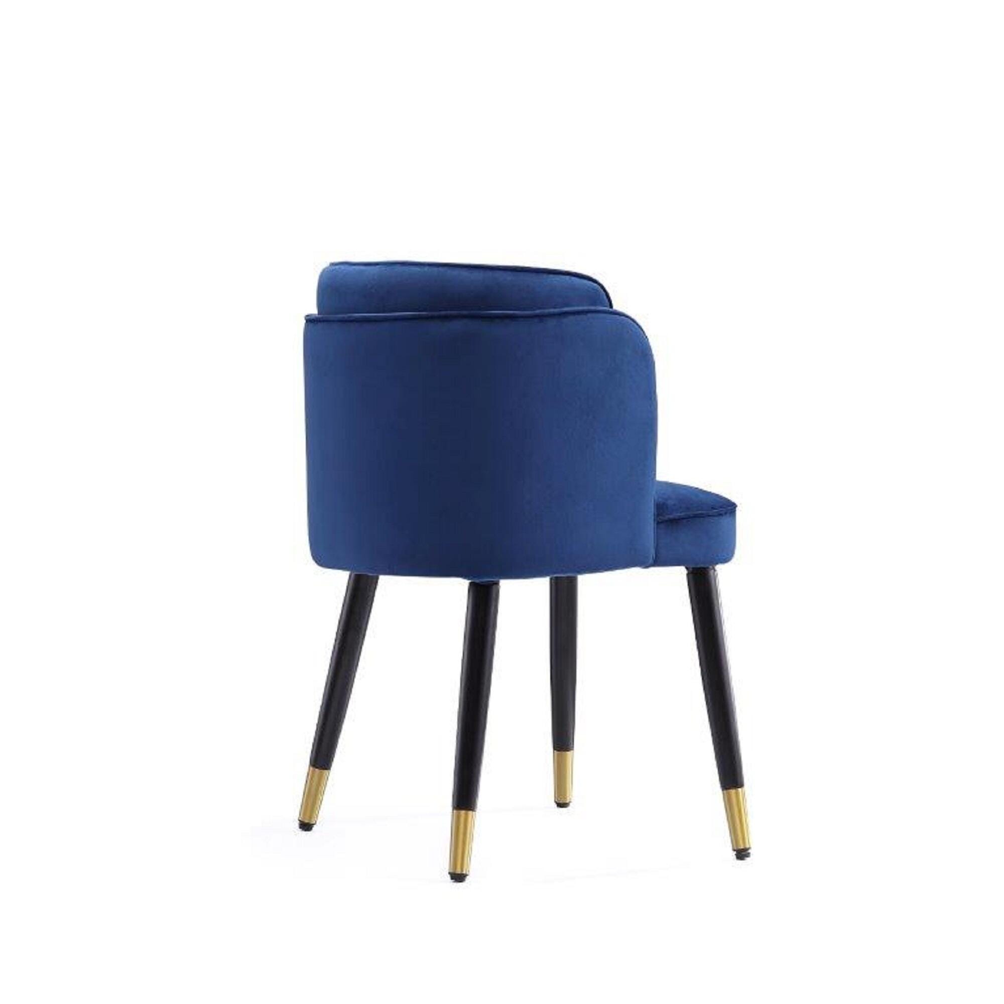 Manhattan Comfort Zephyr Dining Chair, Blue, large