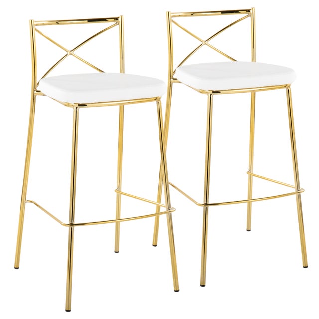 LumiSource Charlotte Bar Height Bar Stool (Set of 2)