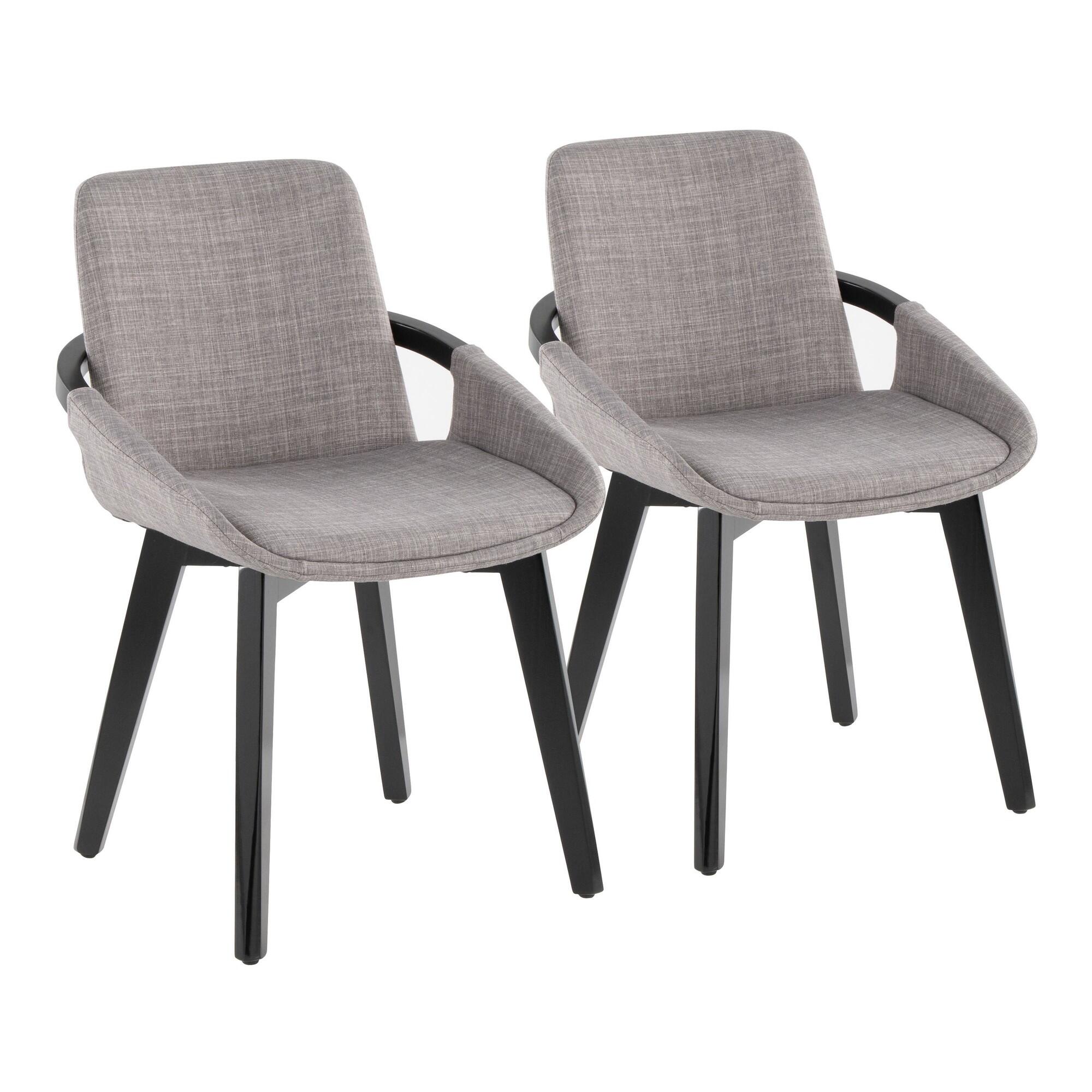 LumiSource Cosmo Dining Chair, Gray/Black, large