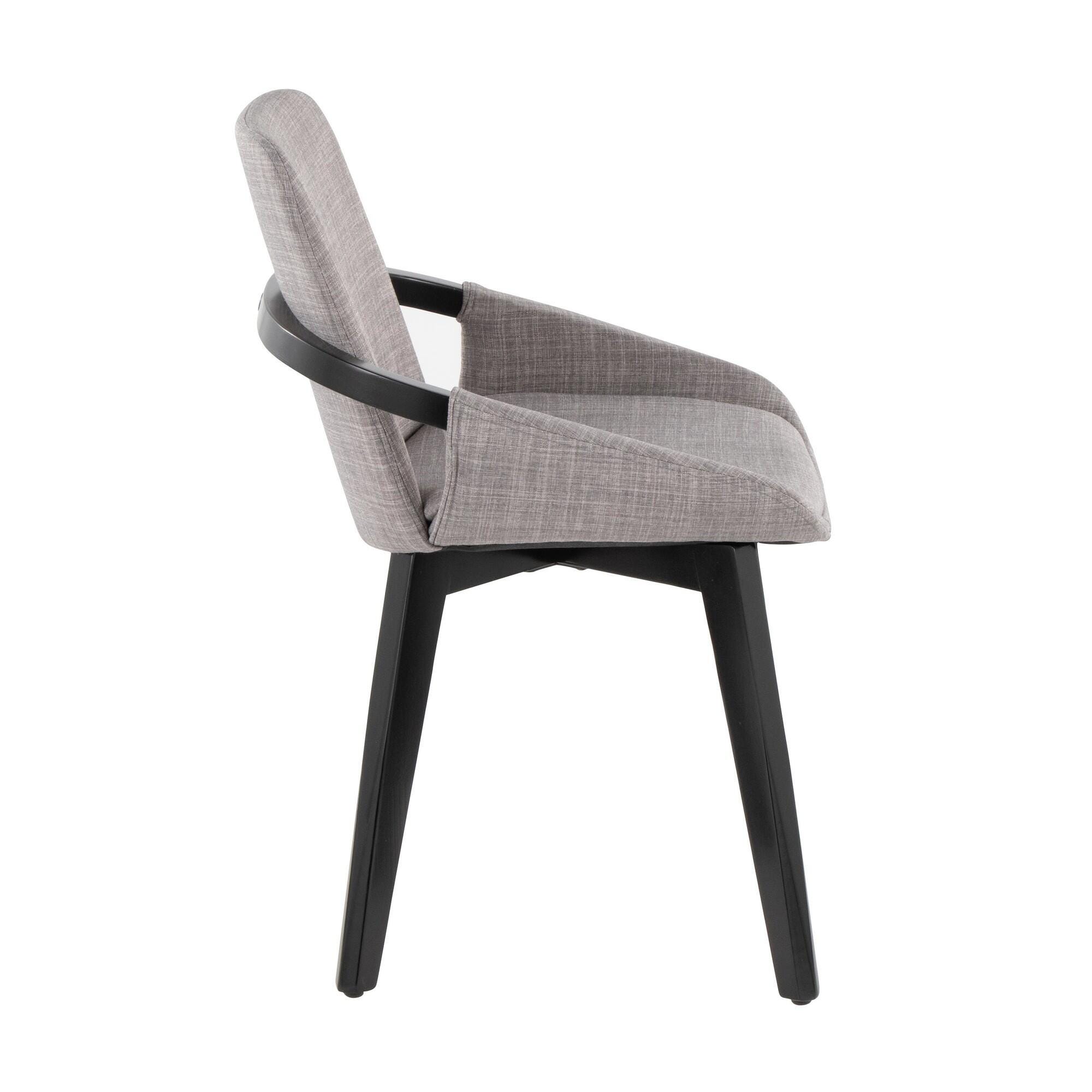 LumiSource Cosmo Dining Chair, Gray/Black, large