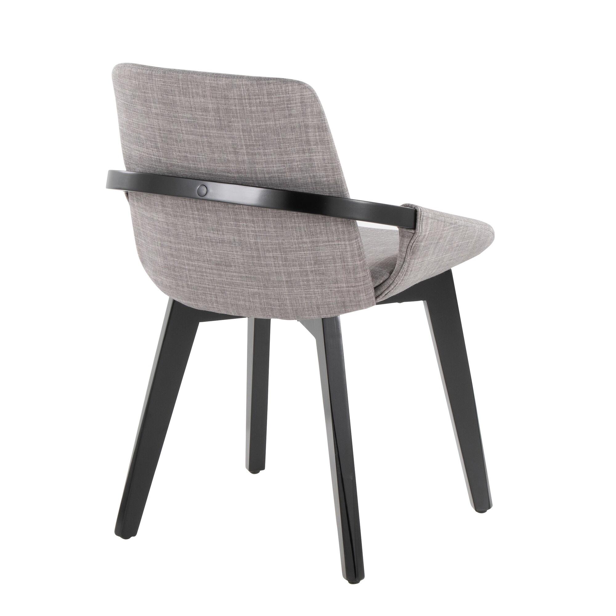 LumiSource Cosmo Dining Chair, Gray/Black, large