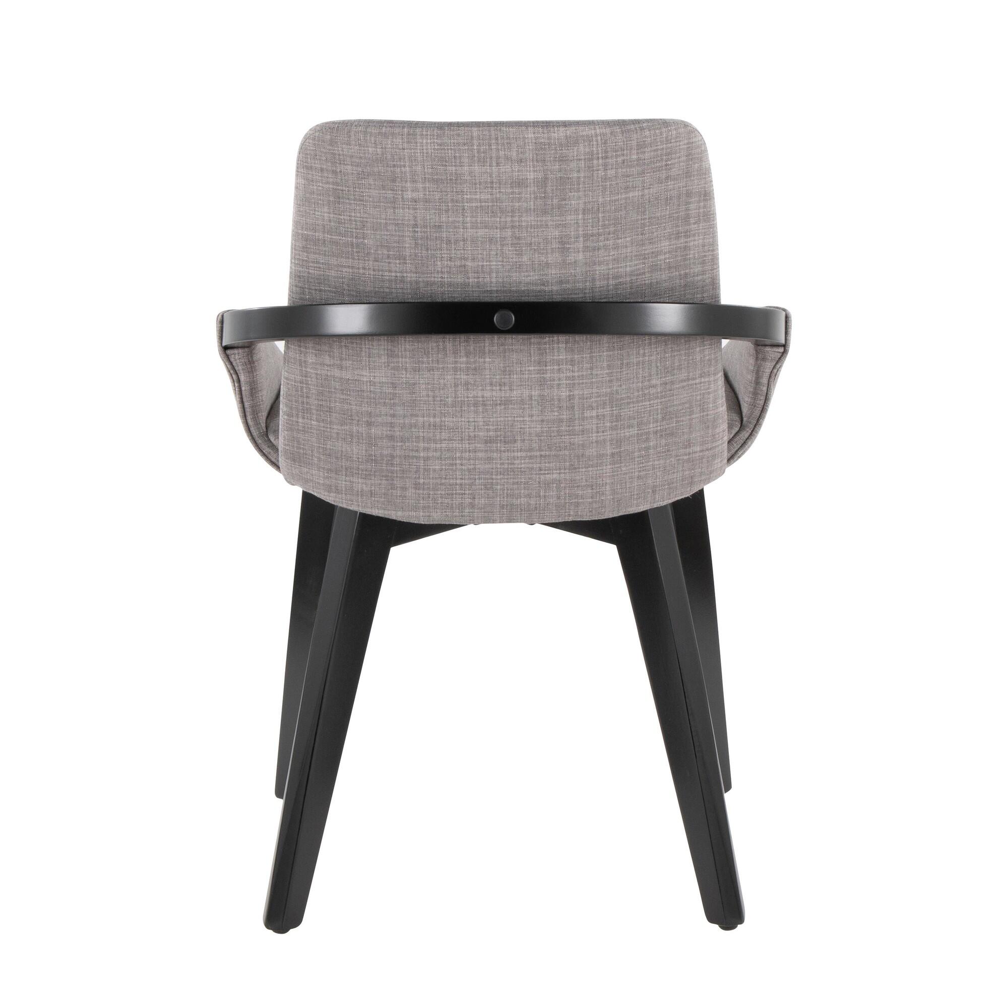 LumiSource Cosmo Dining Chair, Gray/Black, large