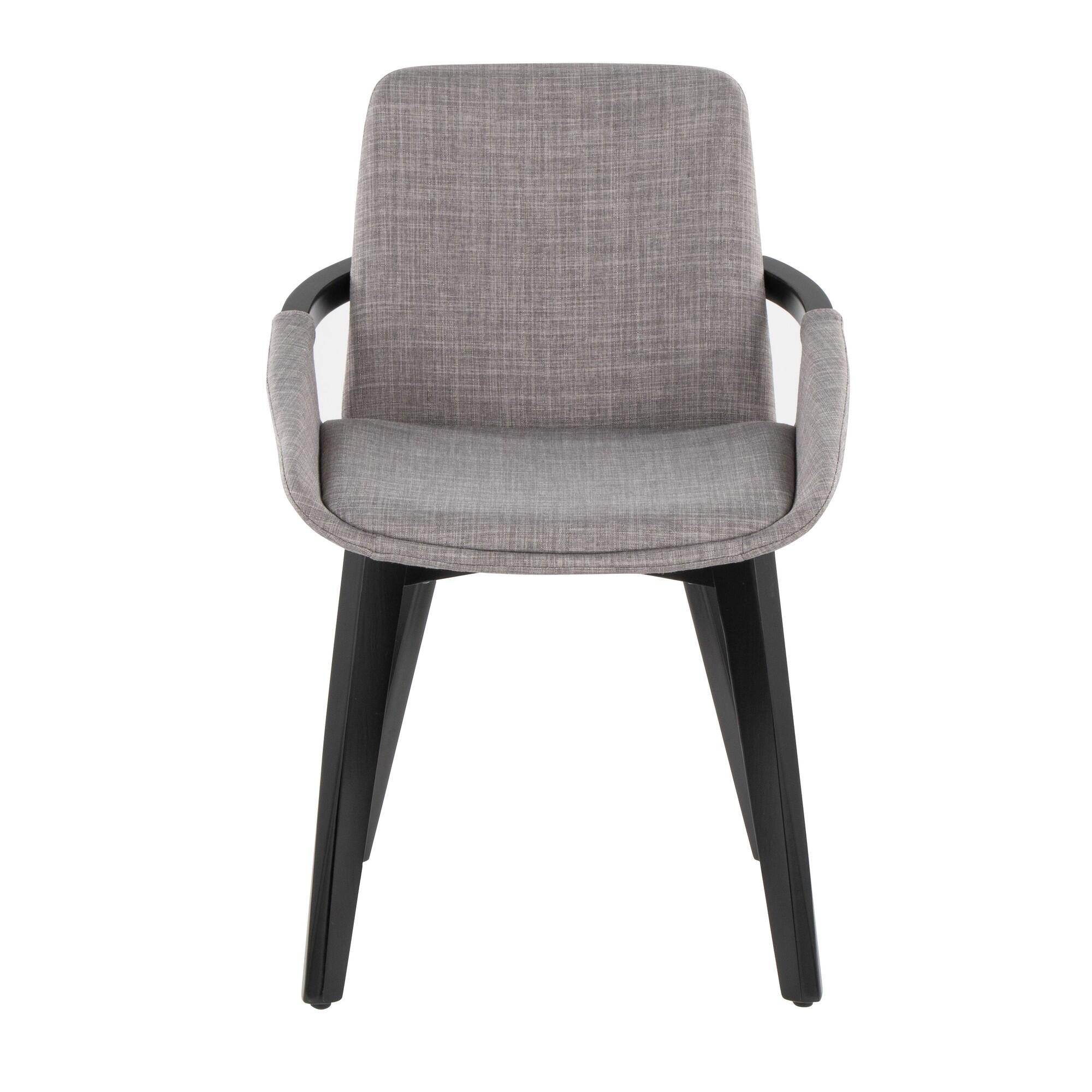 LumiSource Cosmo Dining Chair, Gray/Black, large