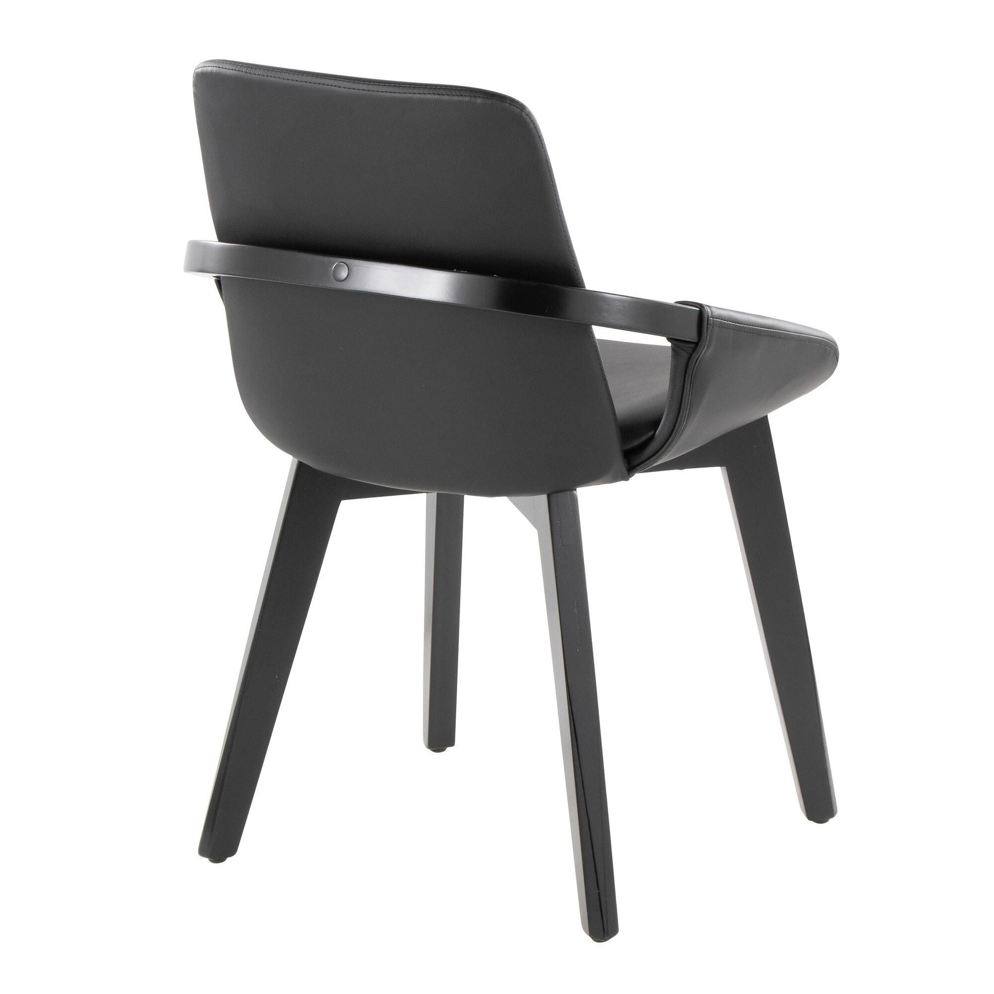 LumiSource Cosmo Solid Dining Chair, Black, large