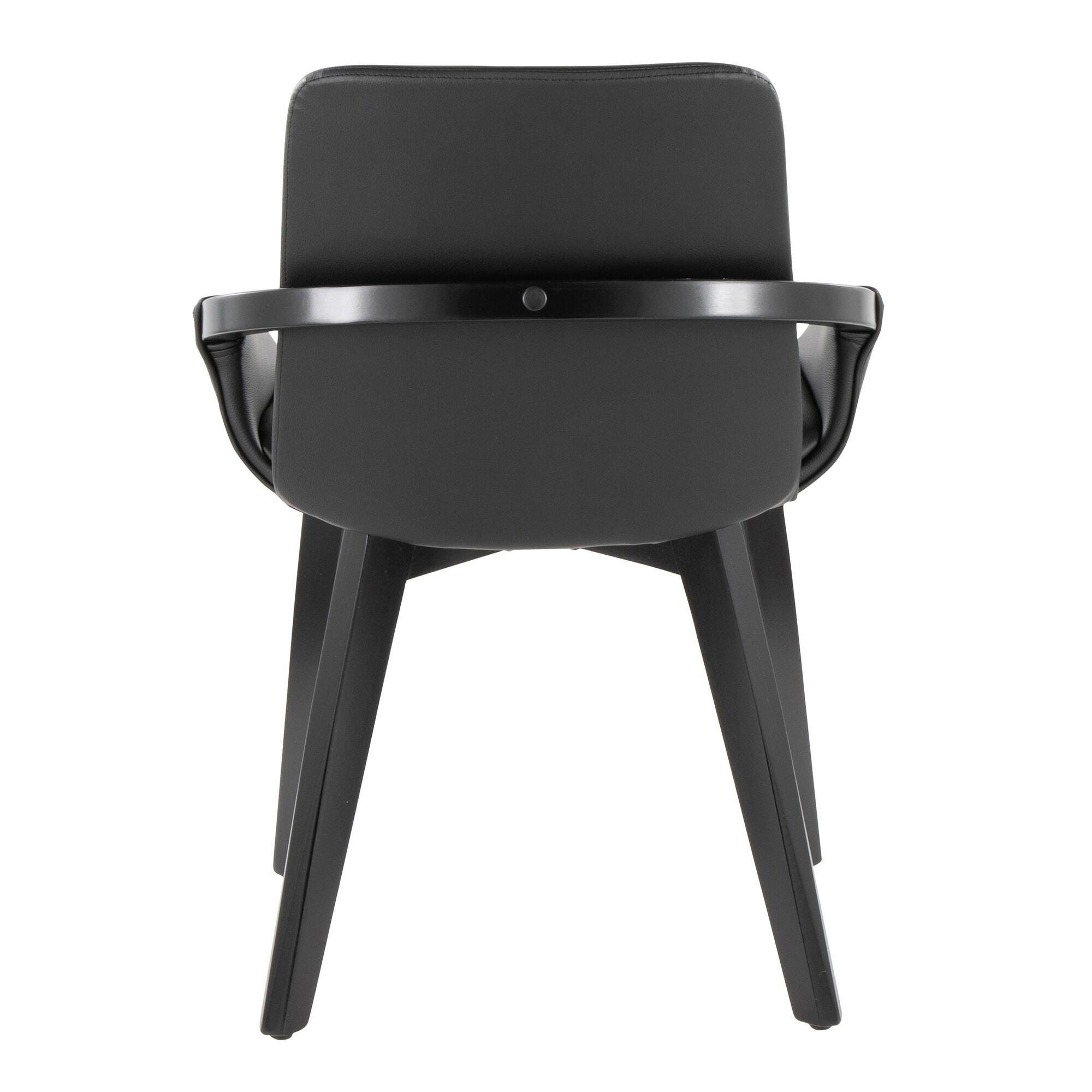 LumiSource Cosmo Solid Dining Chair, Black, large