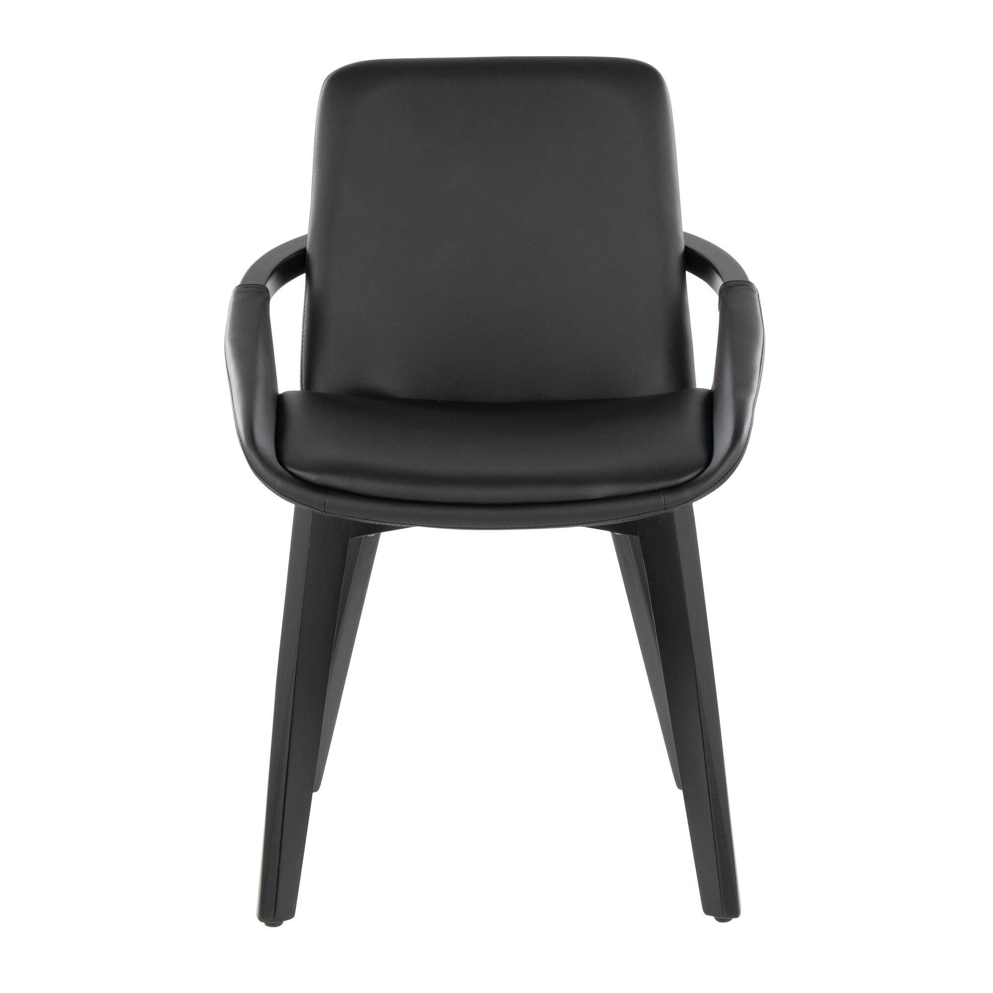 LumiSource Cosmo Solid Dining Chair, Black, large