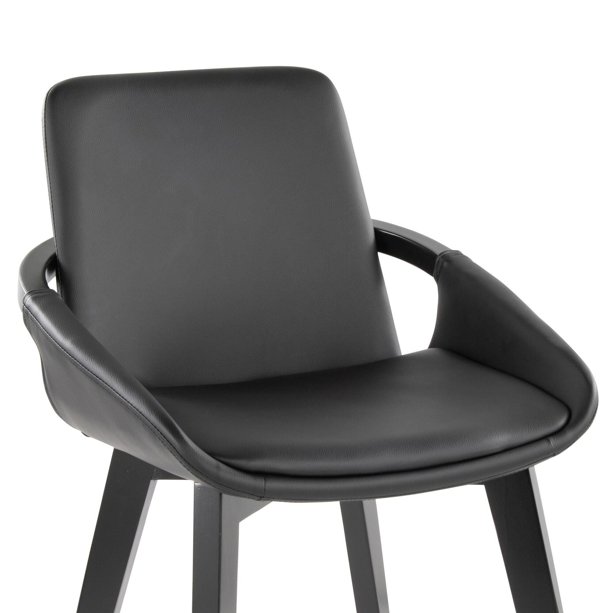 LumiSource Cosmo Solid Dining Chair, Black, large