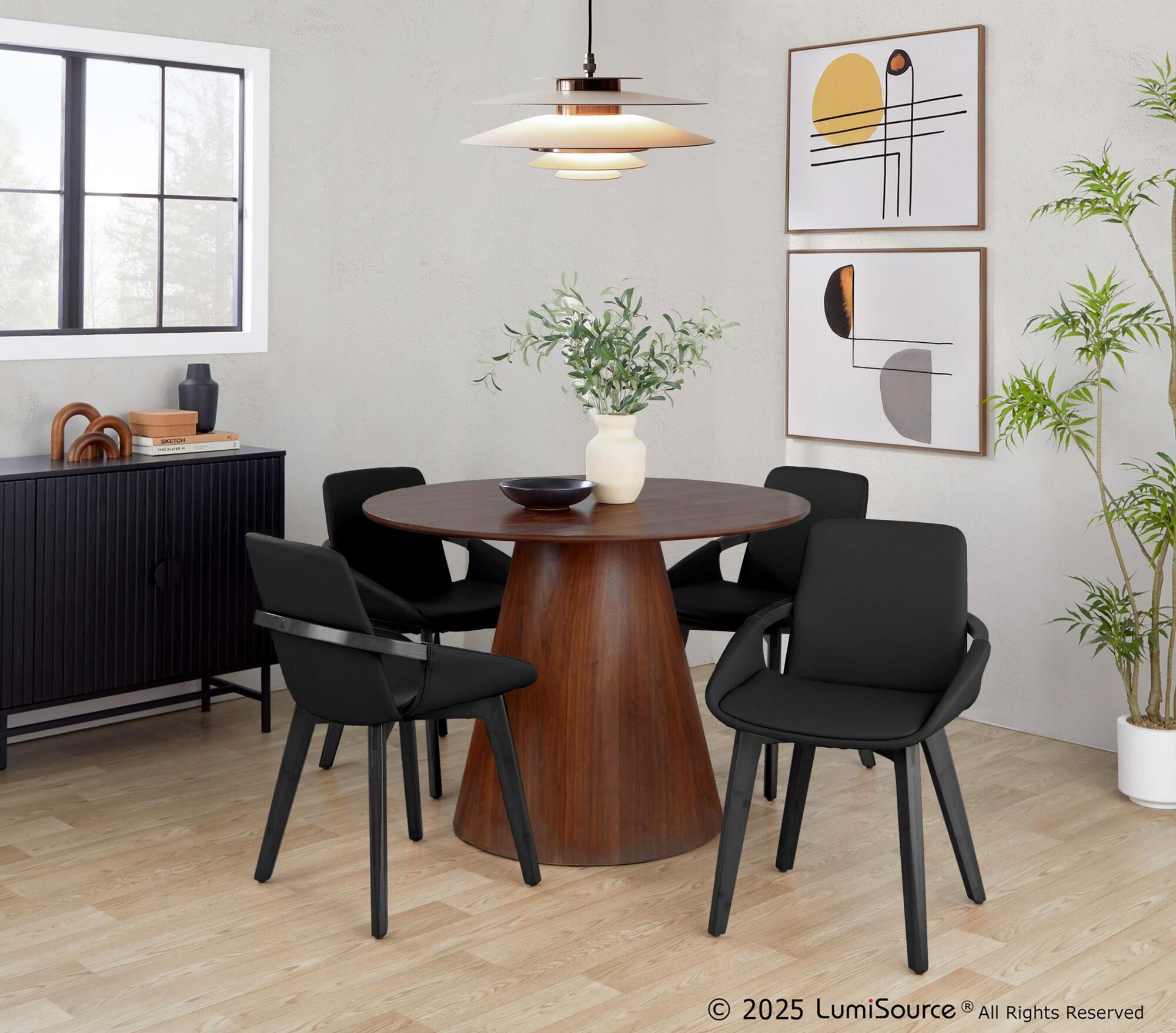 LumiSource Cosmo Solid Dining Chair, Black, large