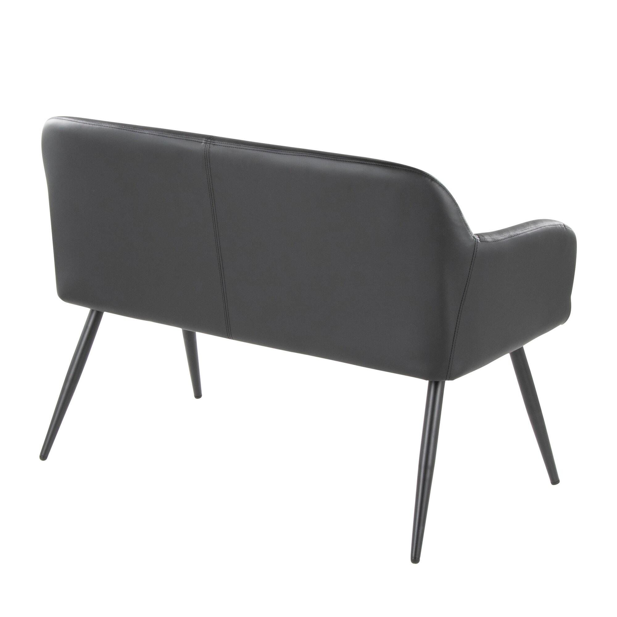 LumiSource Daniella 23" Dining Bench, Black, large