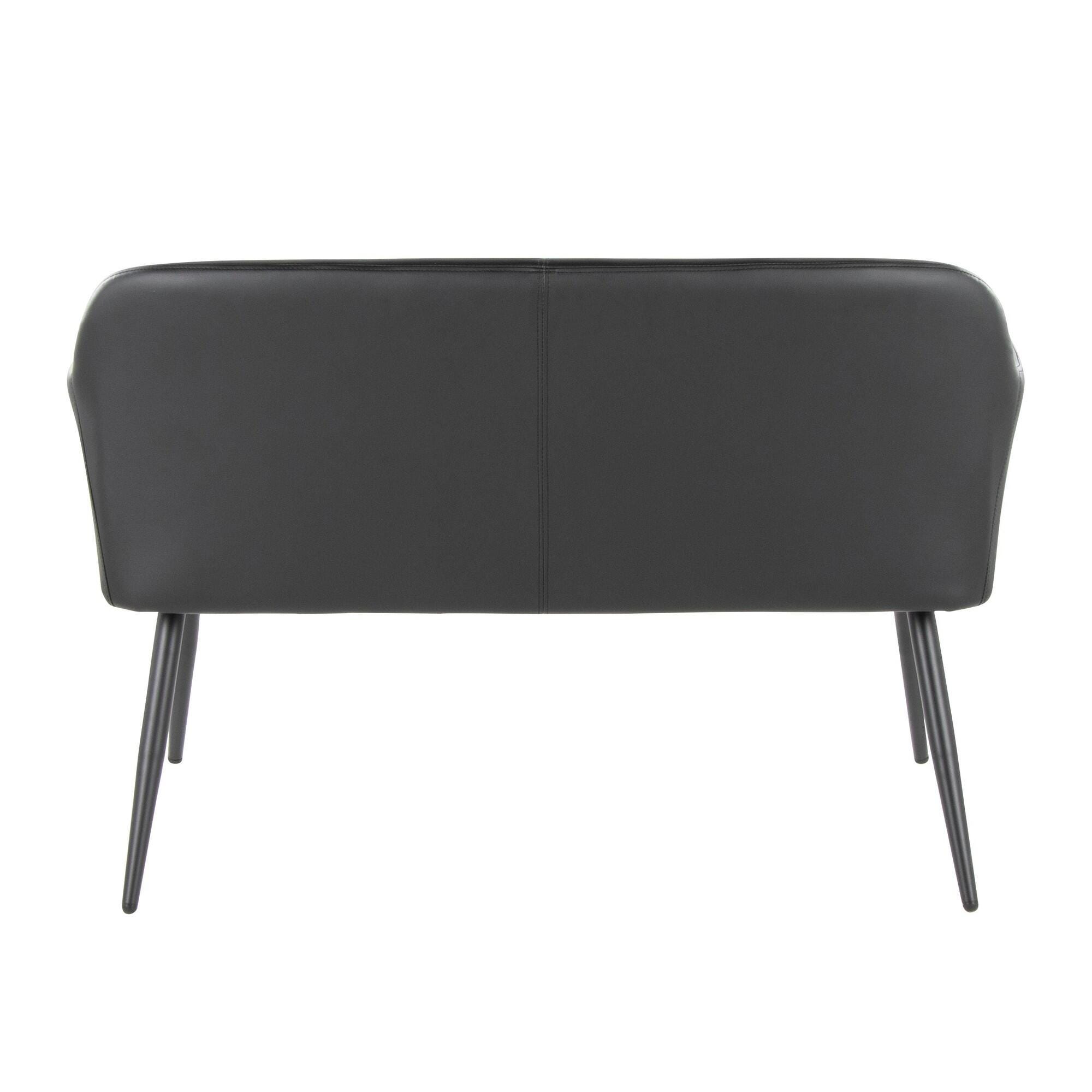 LumiSource Daniella 23" Dining Bench, Black, large