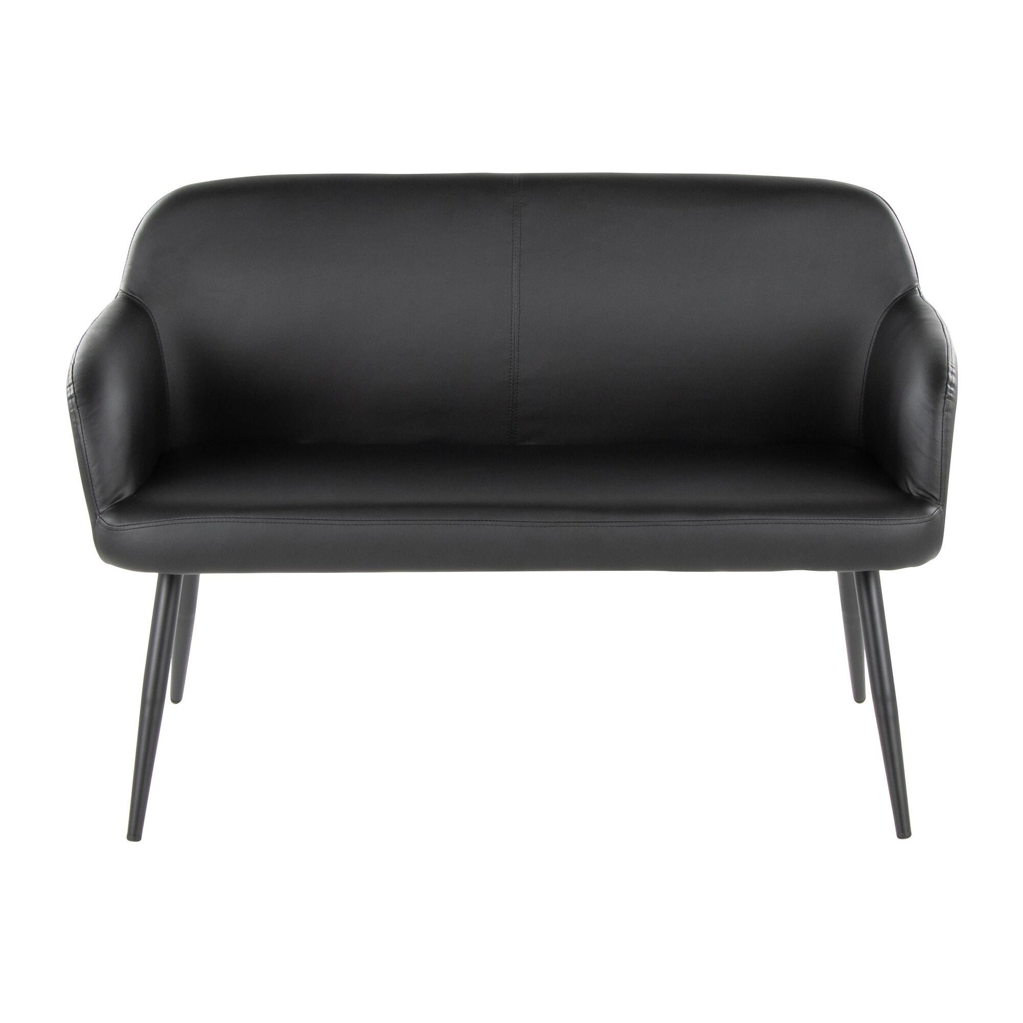 LumiSource Daniella 23" Dining Bench, Black, large