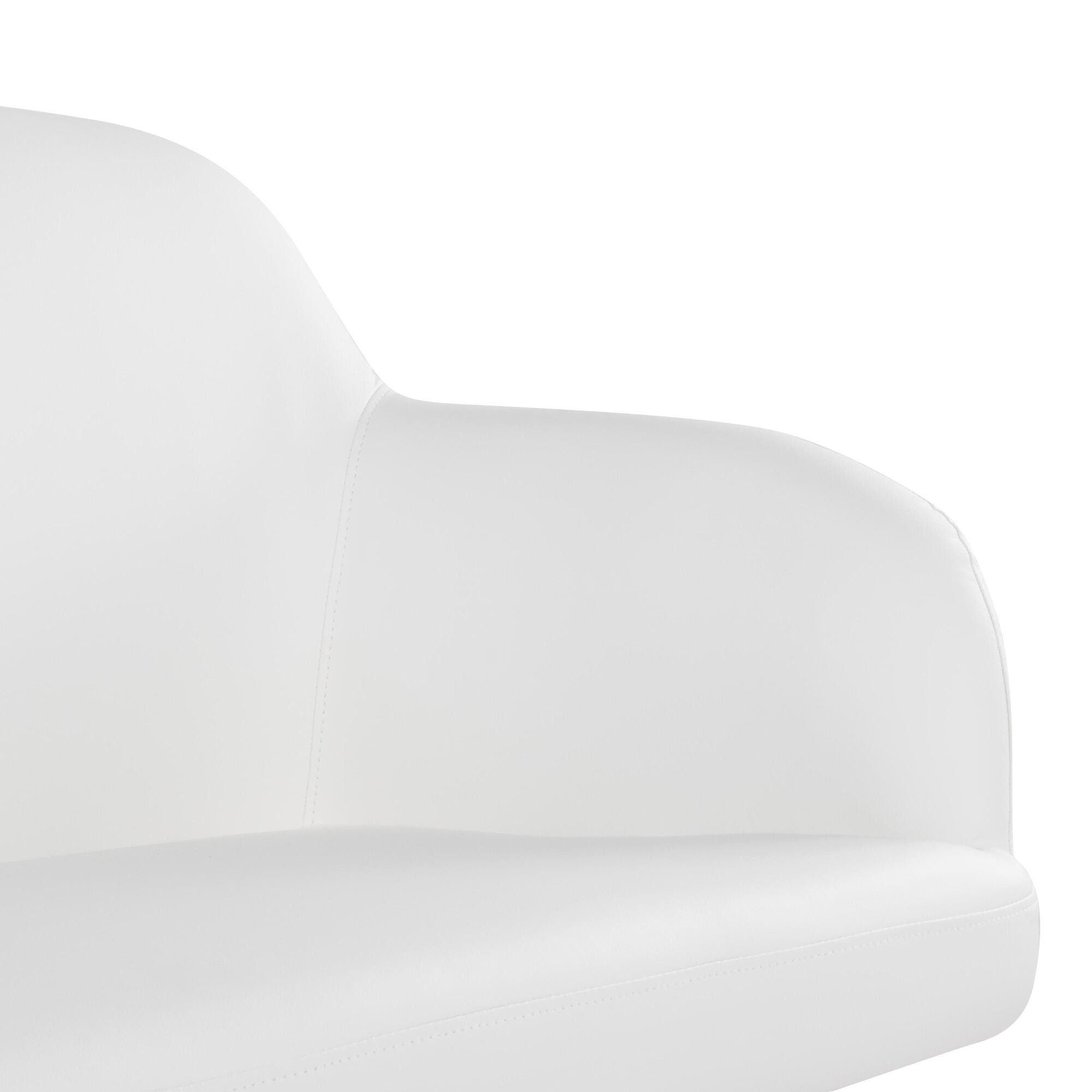 LumiSource Daniella 23" Dining Bench, White/Gold, large