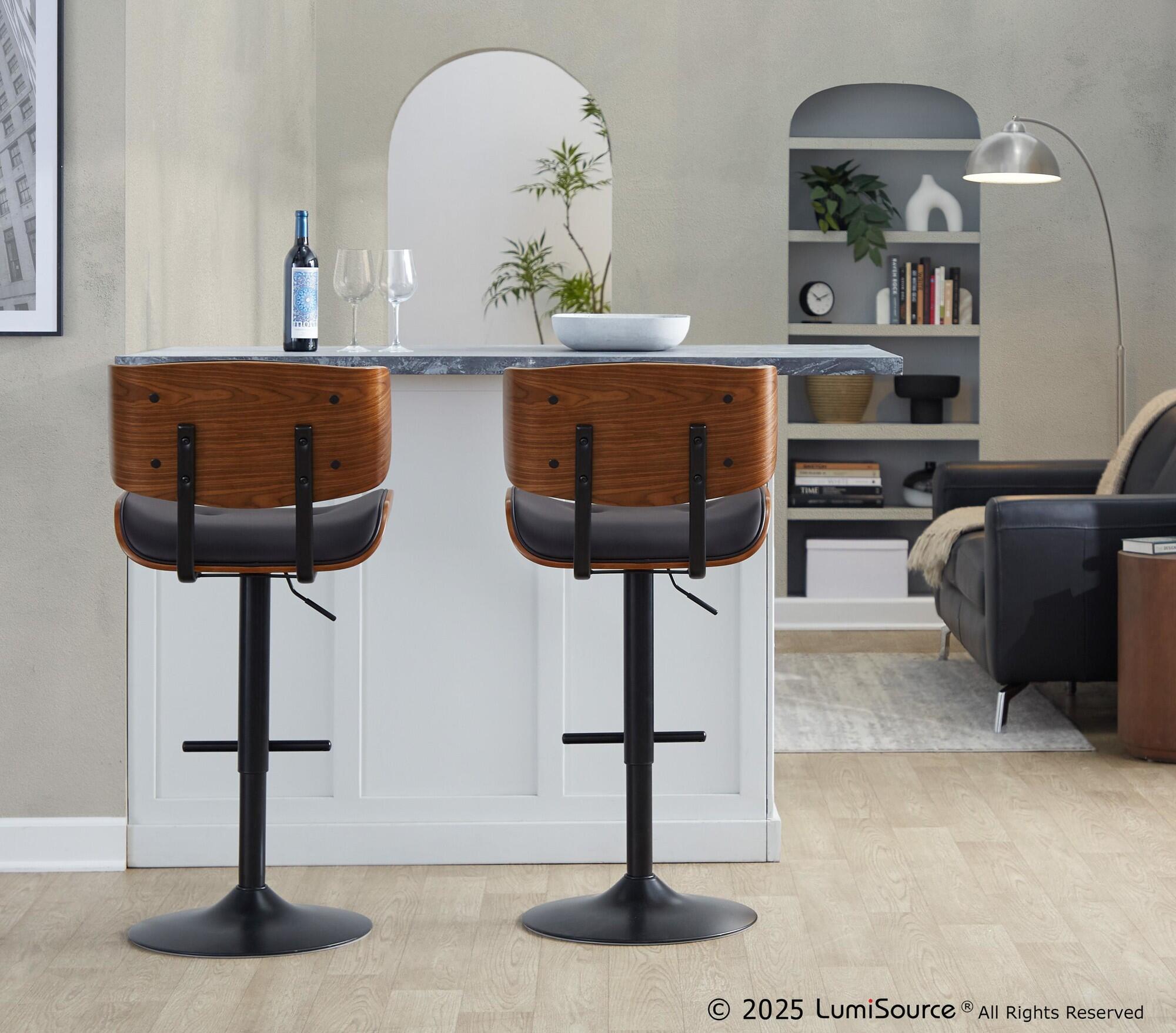 LumiSource Lombardi Adjustable Bar Stool, , large