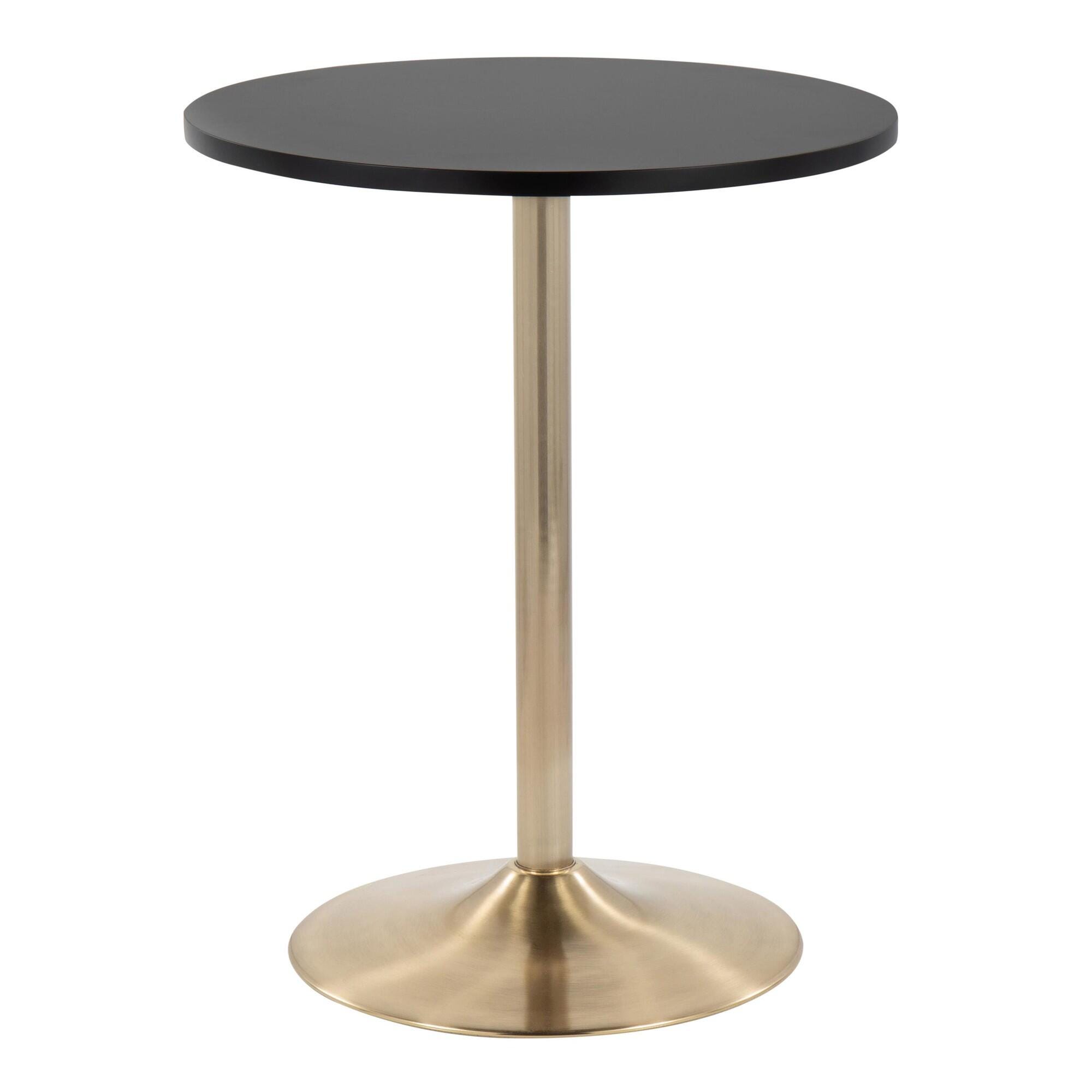 LumiSource Pebble Adjustable Bar Table, Black/Gold, large