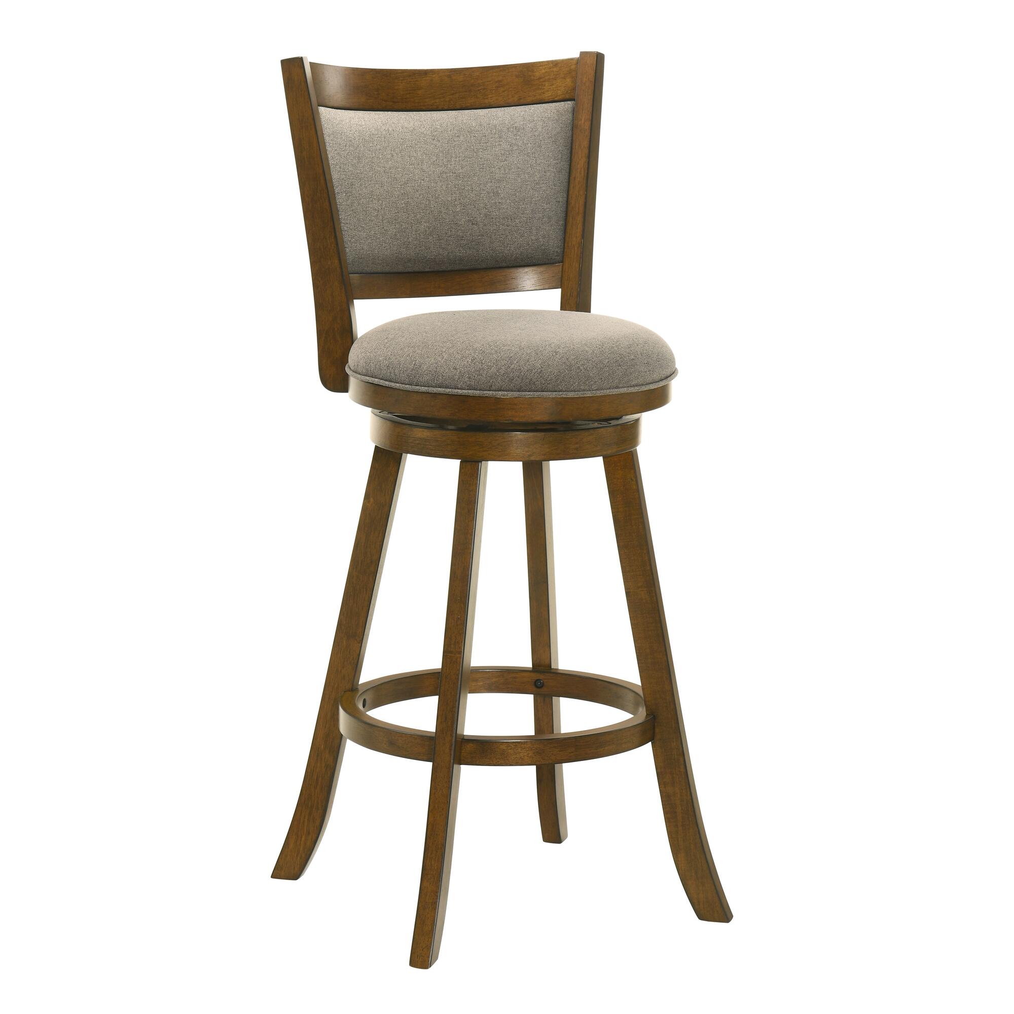 Armen Living Aiden Bar Height Bar Stool, Gray/Sepia Brown, large