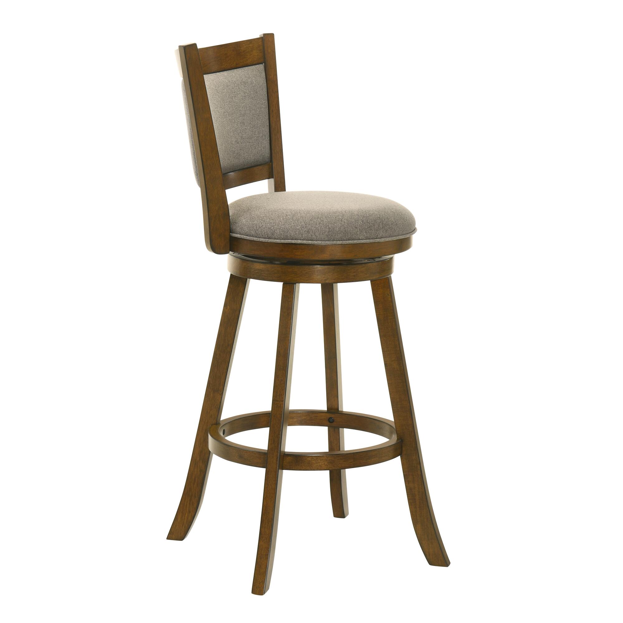 Armen Living Aiden Bar Height Bar Stool, Gray/Sepia Brown, large