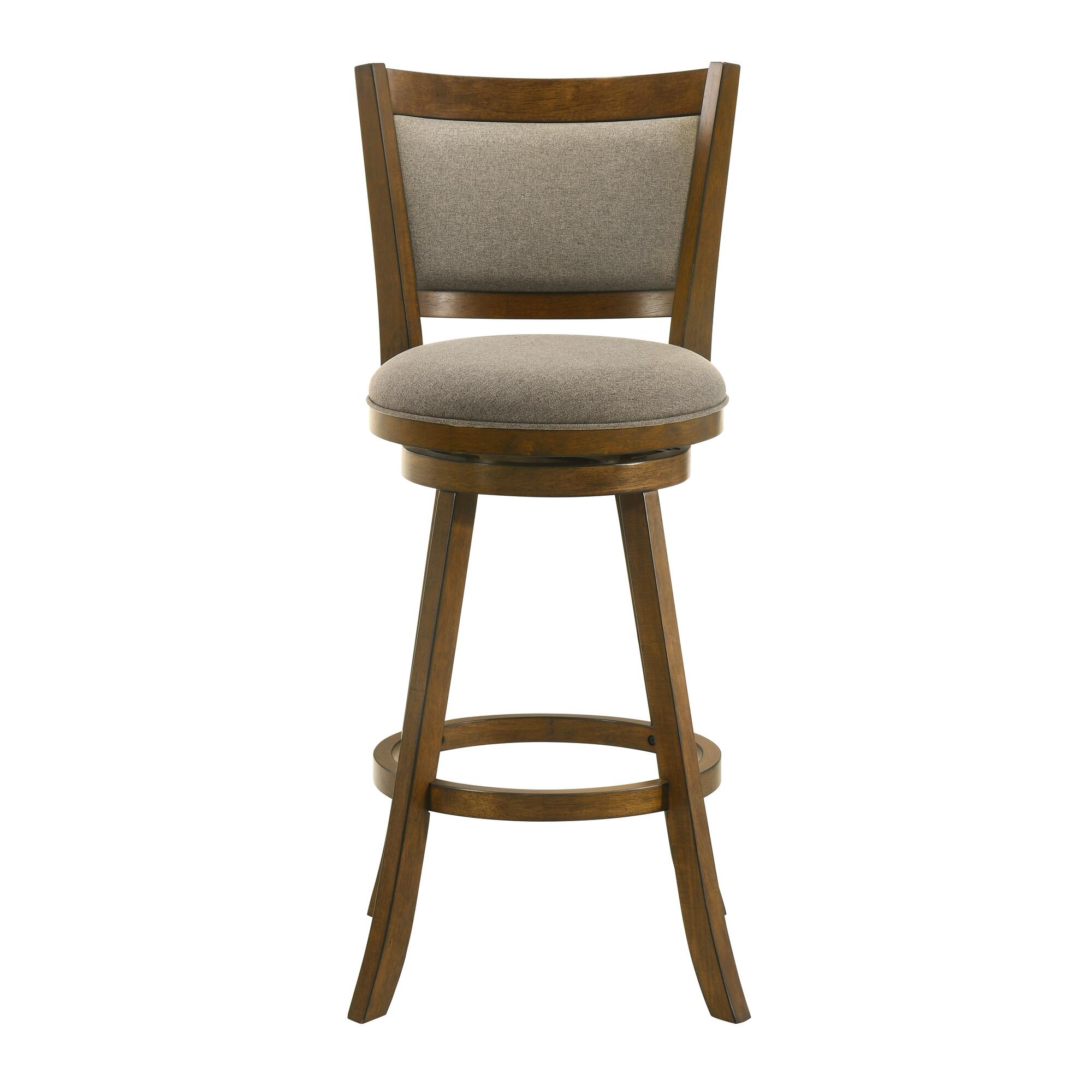 Armen Living Aiden Bar Height Bar Stool, Gray/Sepia Brown, large