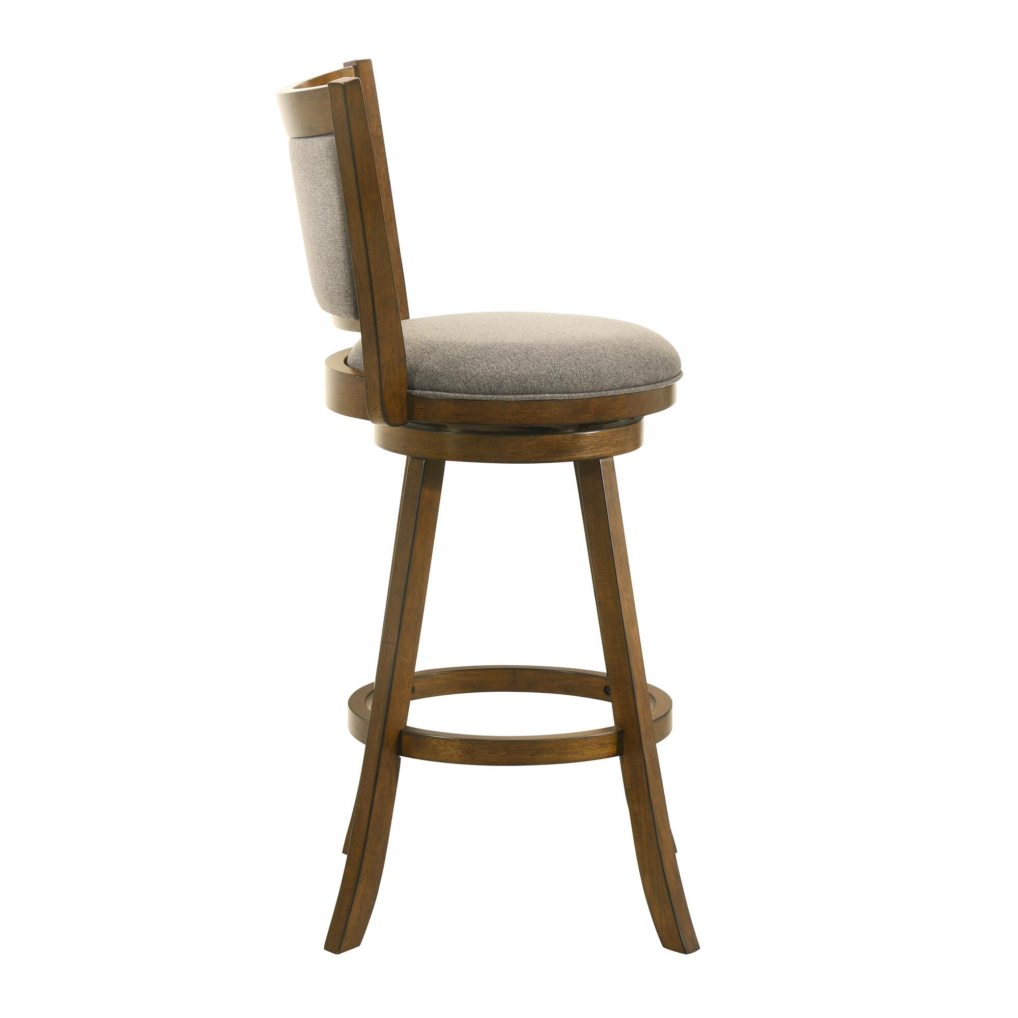 Armen Living Aiden Bar Height Bar Stool, Gray/Sepia Brown, large