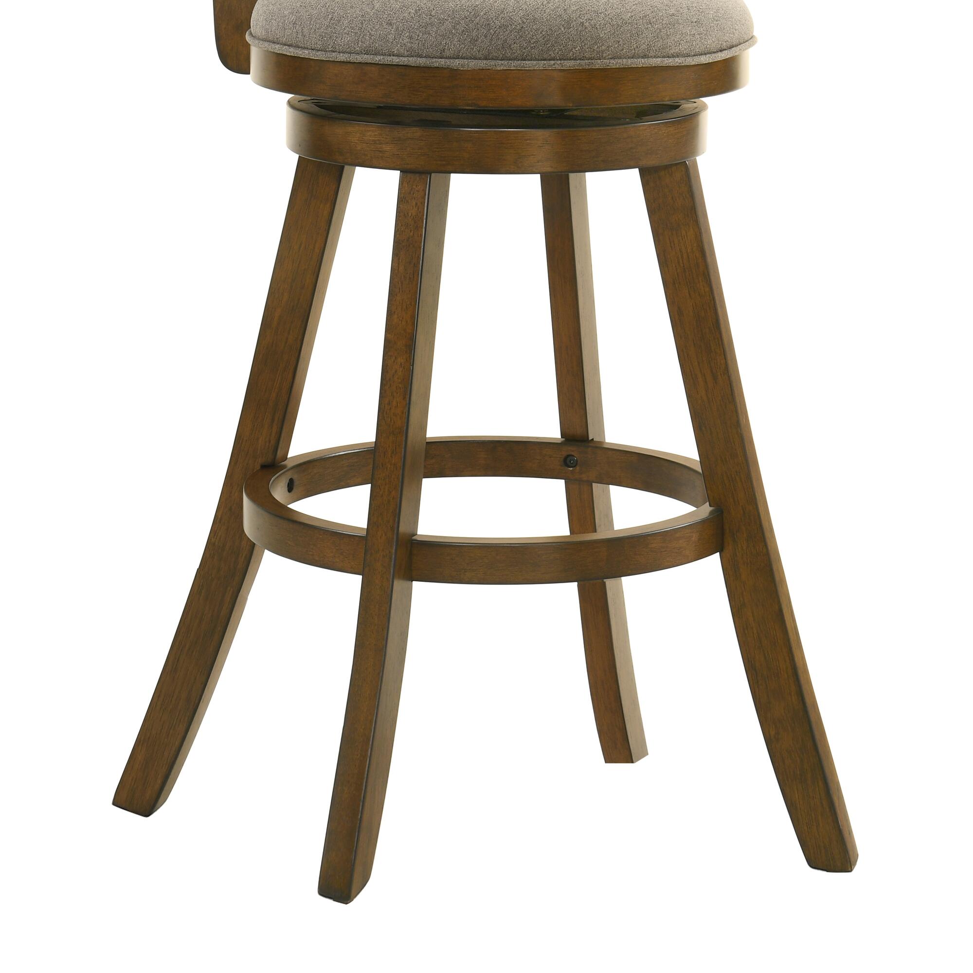 Armen Living Aiden Bar Height Bar Stool, Gray/Sepia Brown, large