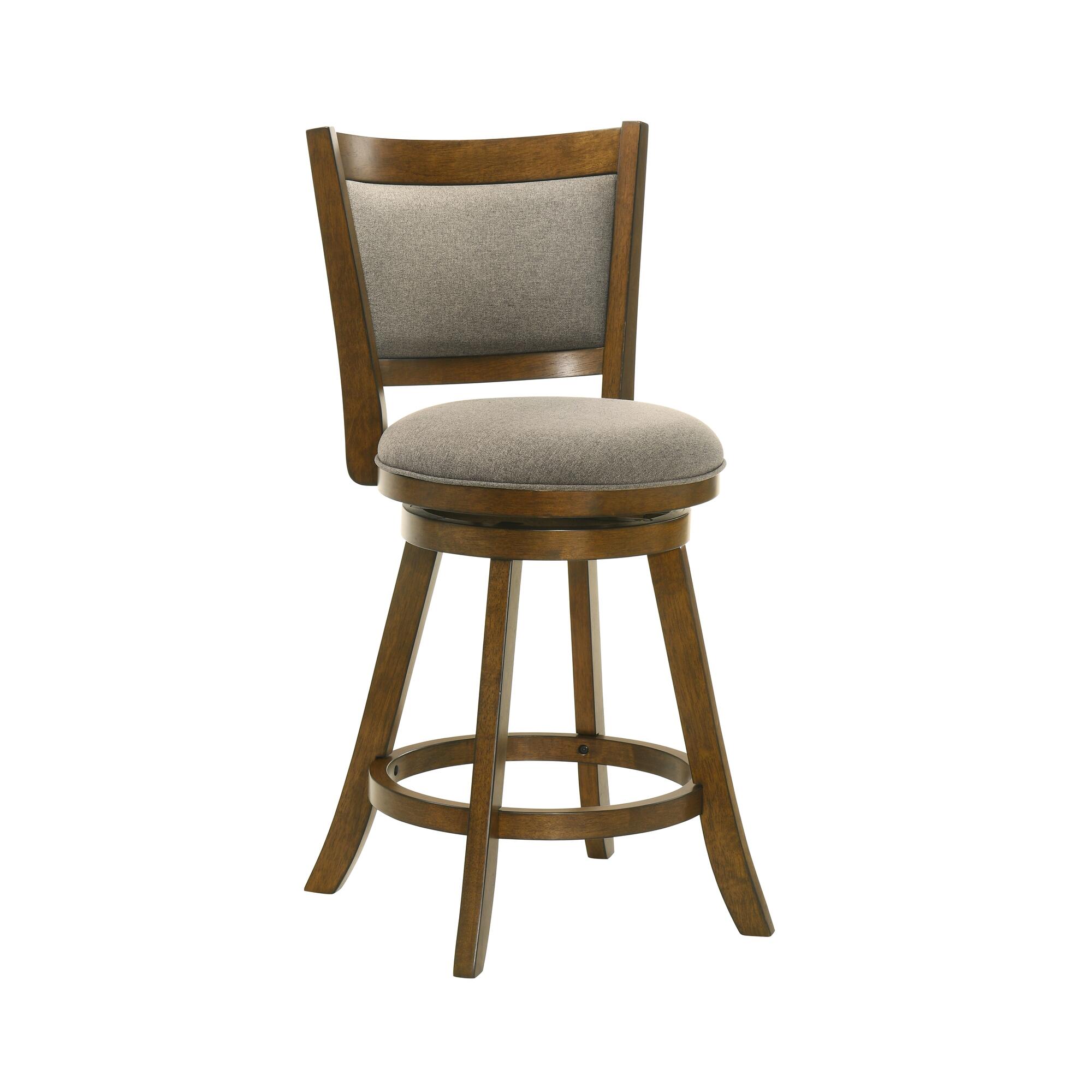 Armen Living Aiden Counter Height Bar Stool, Gray/Sepia Brown, large