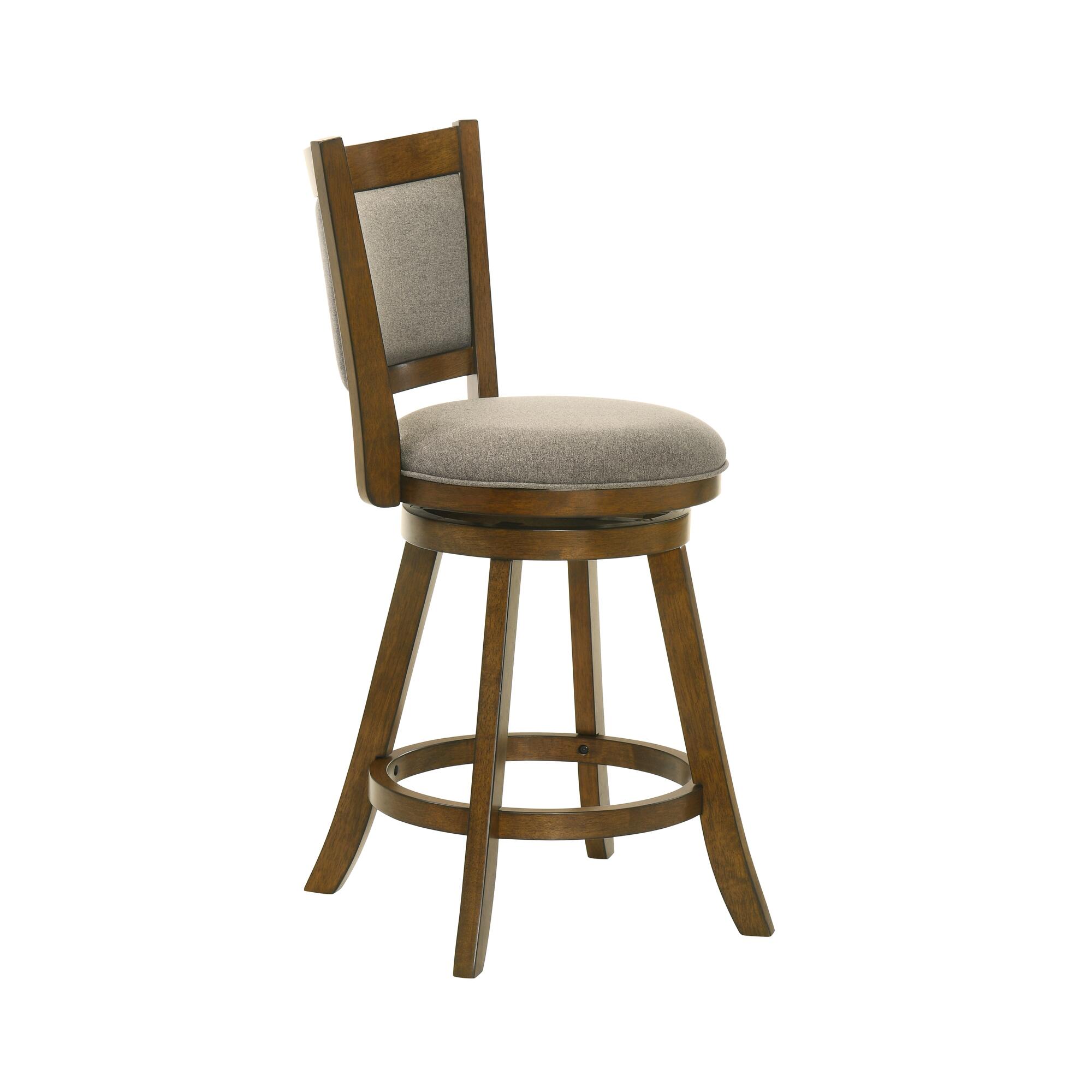 Armen Living Aiden Counter Height Bar Stool, Gray/Sepia Brown, large