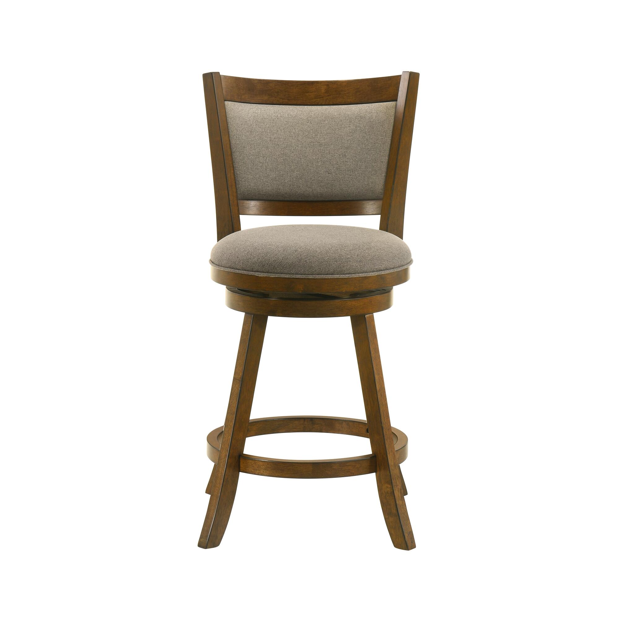 Armen Living Aiden Counter Height Bar Stool, Gray/Sepia Brown, large