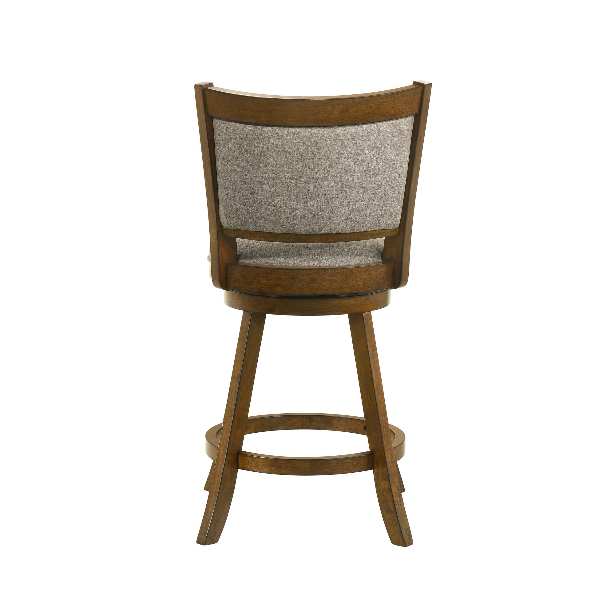 Armen Living Aiden Counter Height Bar Stool, Gray/Sepia Brown, large