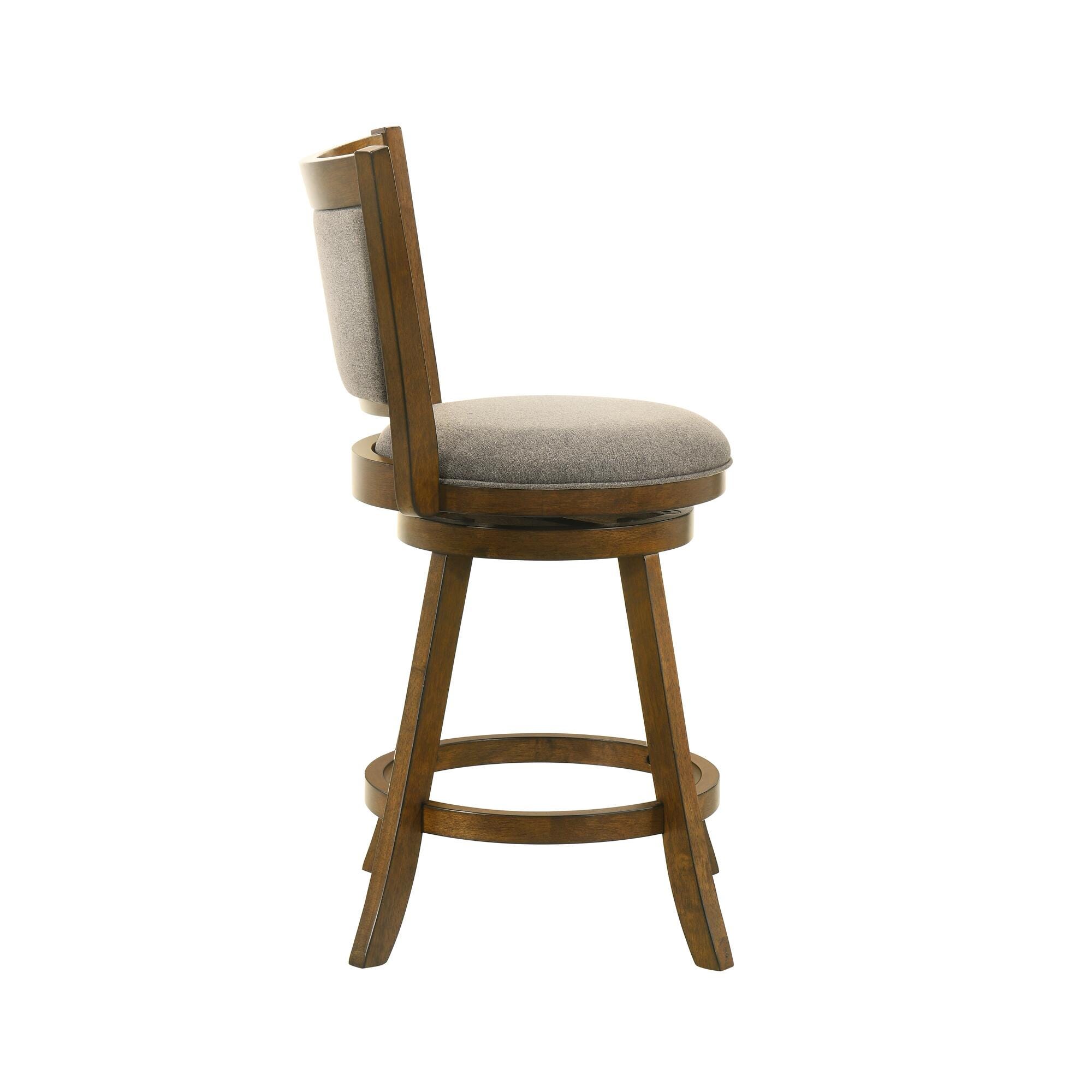 Armen Living Aiden Counter Height Bar Stool, Gray/Sepia Brown, large