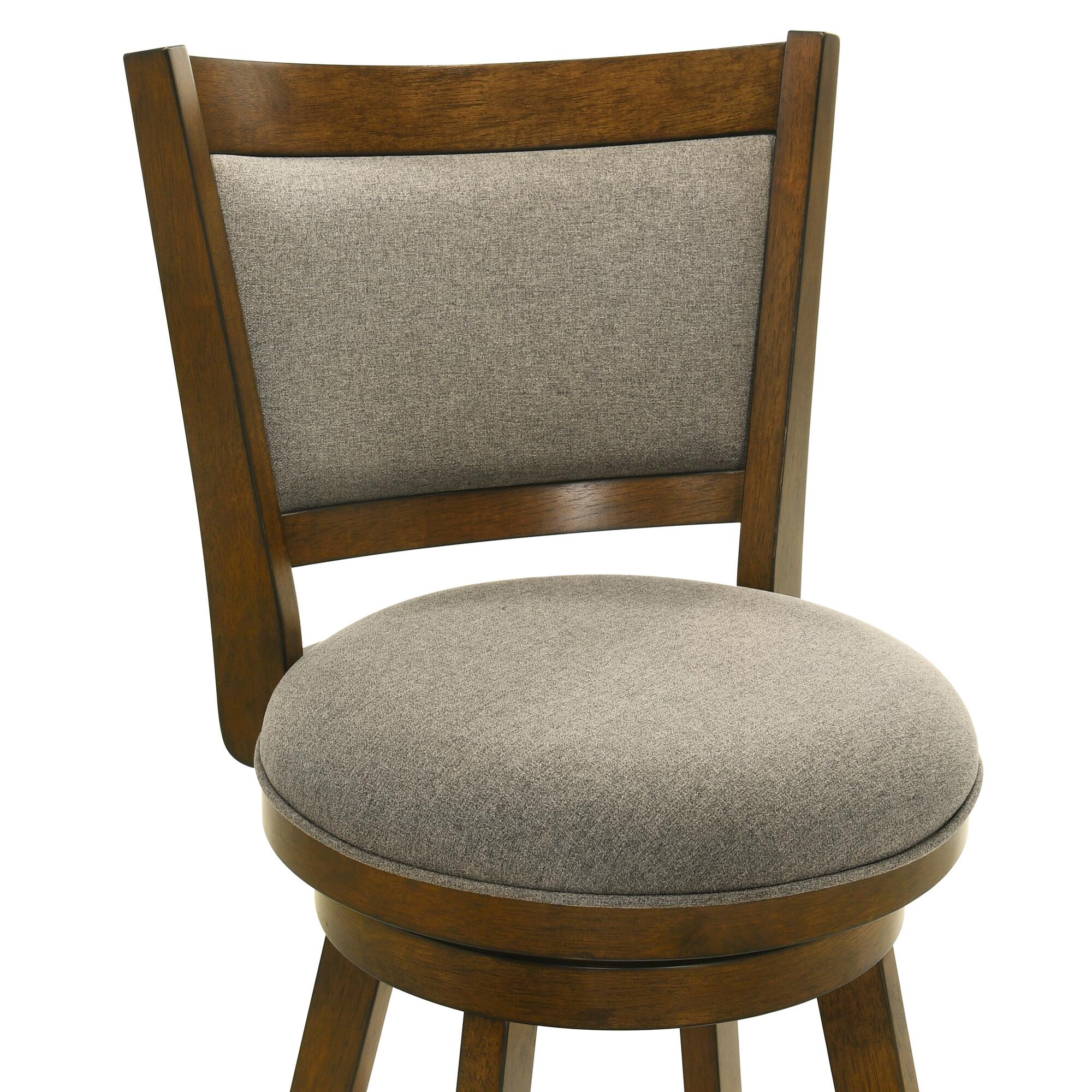 Armen Living Aiden Counter Height Bar Stool, Gray/Sepia Brown, large