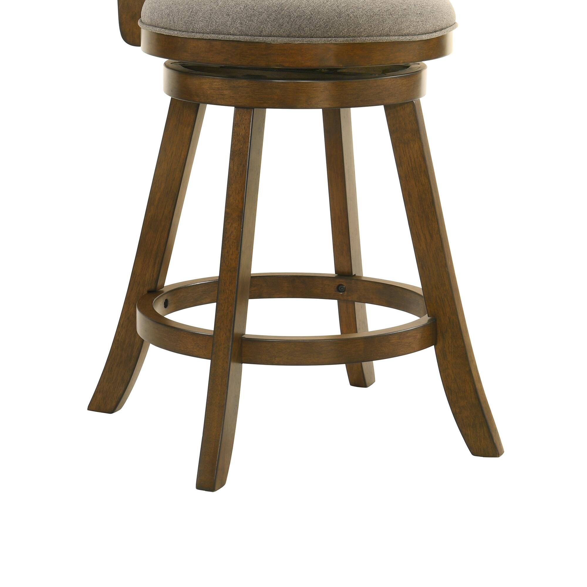 Armen Living Aiden Counter Height Bar Stool, Gray/Sepia Brown, large
