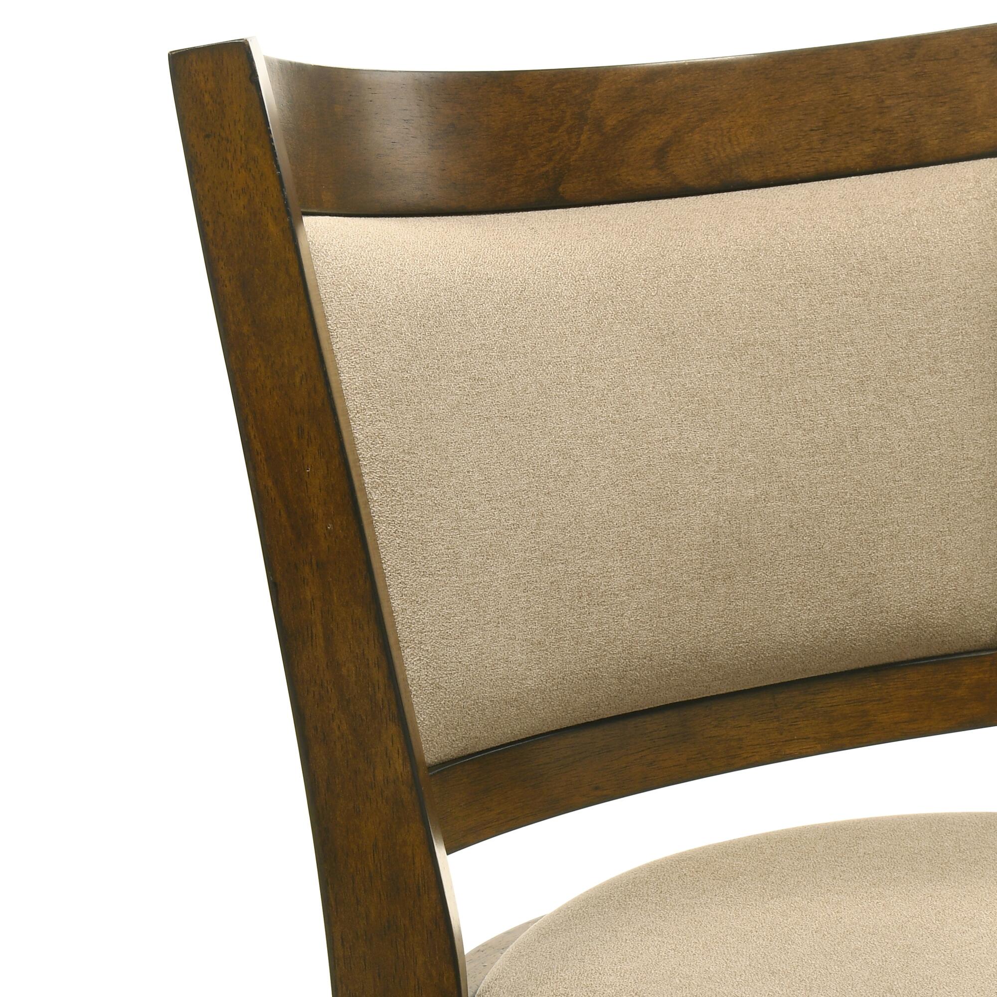 Armen Living Aiden Counter Height Bar Stool, Light Scone/Sepia Brown, large