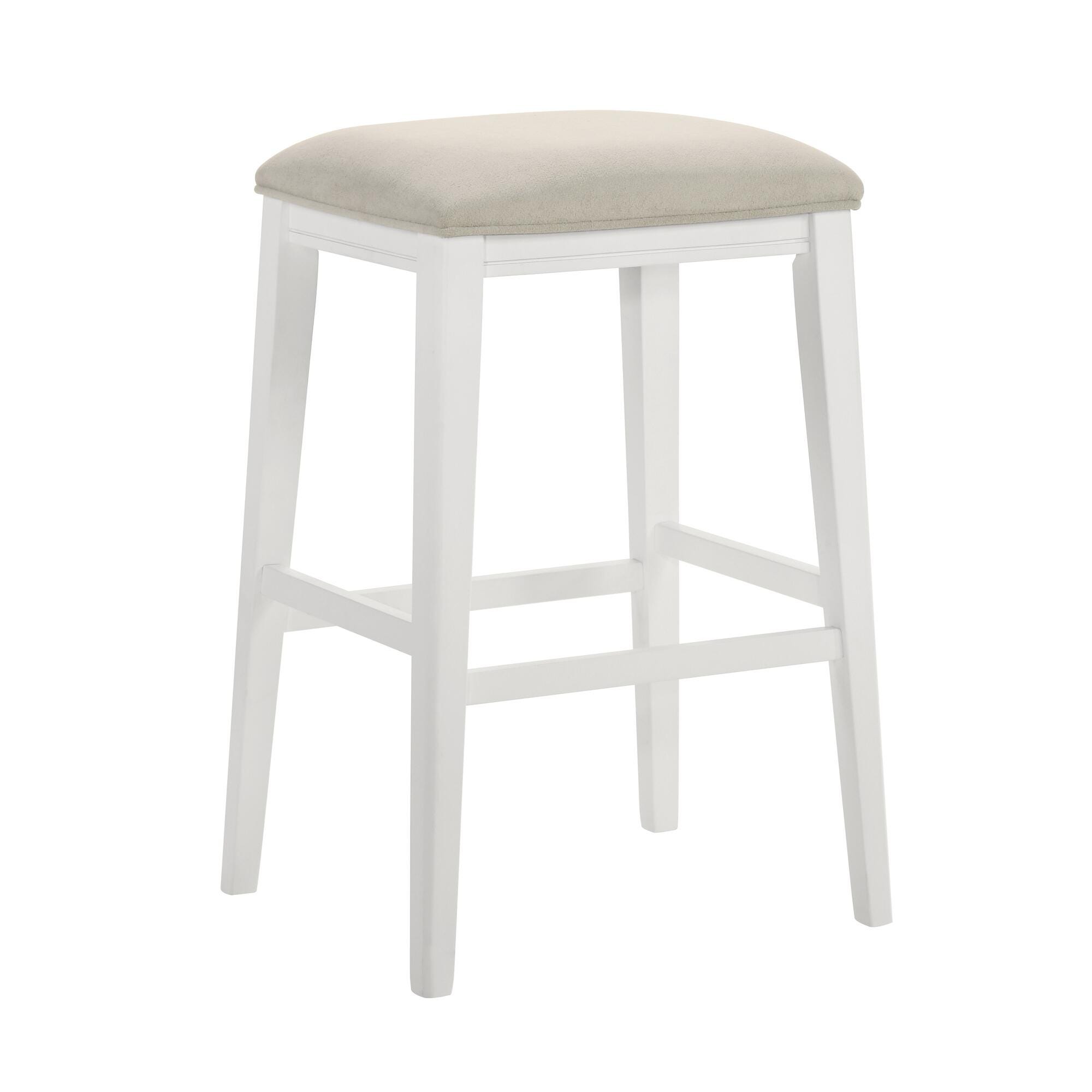 Armen Living Jane Bar Height Bar Stool, Cream/White, large