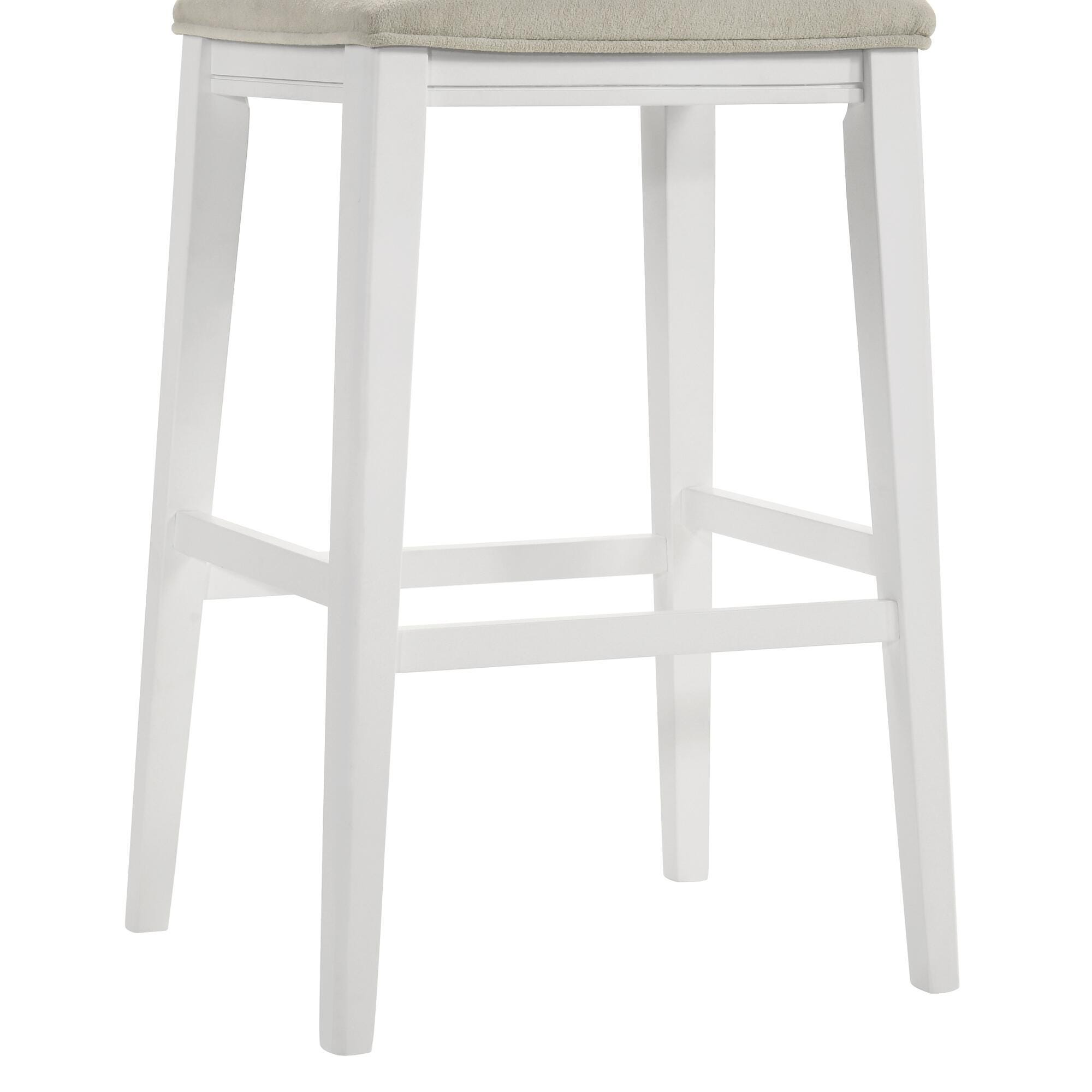 Armen Living Jane Bar Height Bar Stool, Cream/White, large